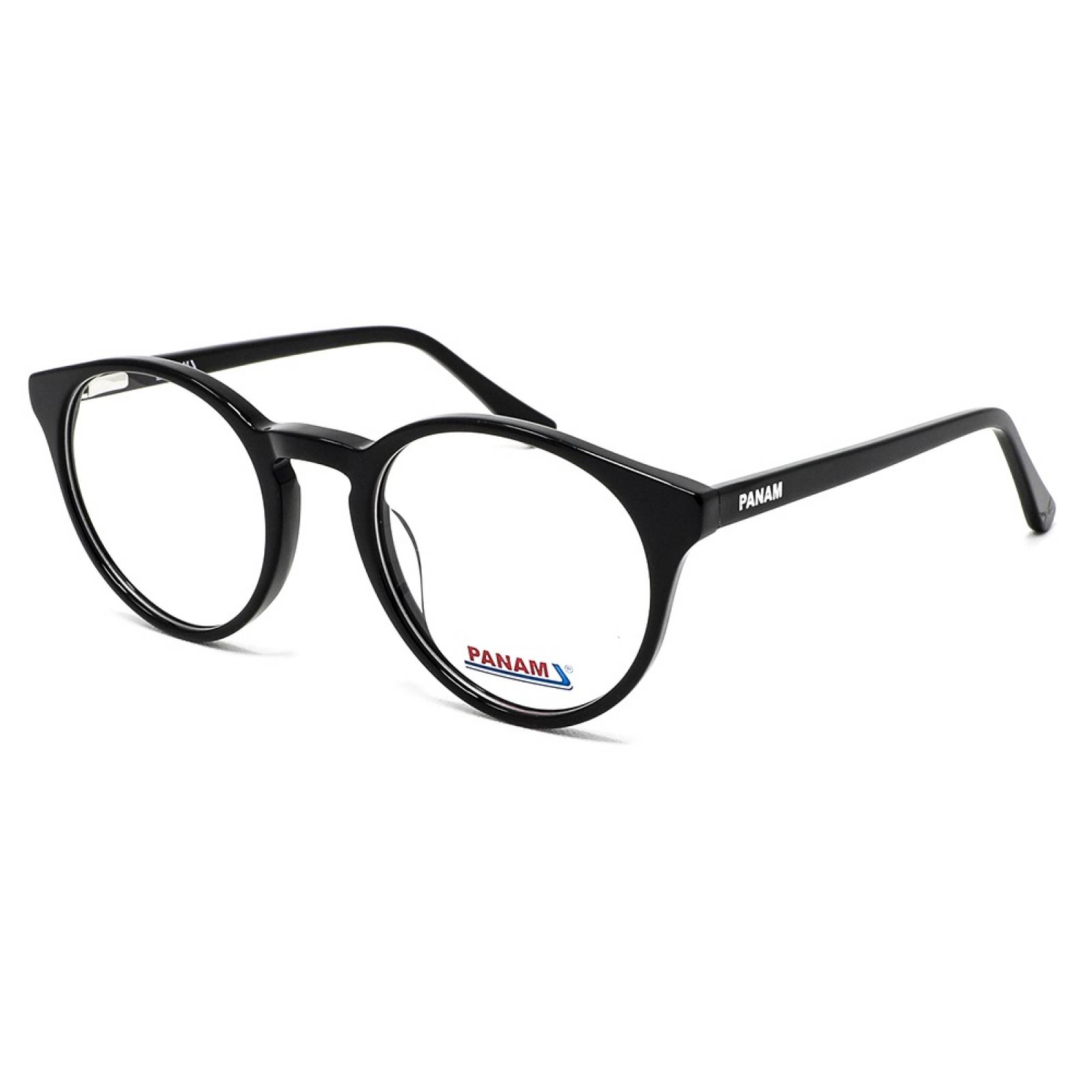 Lentes Oftálmicos Mujer Forma Redonda Acetato Negro Panam - Main Image