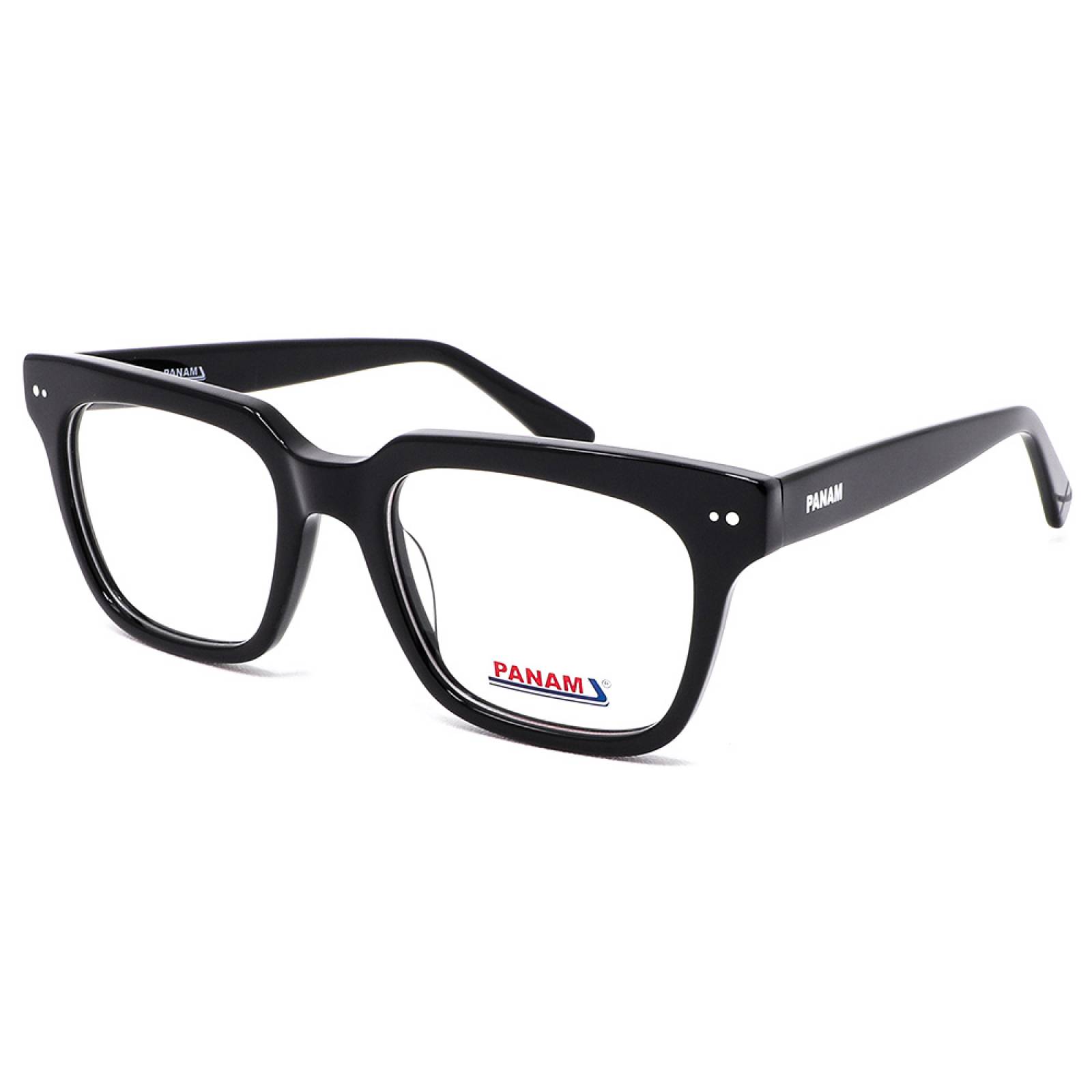 Lentes Oftálmicos Hombre Forma Cuadrada Acetato Negro Panam