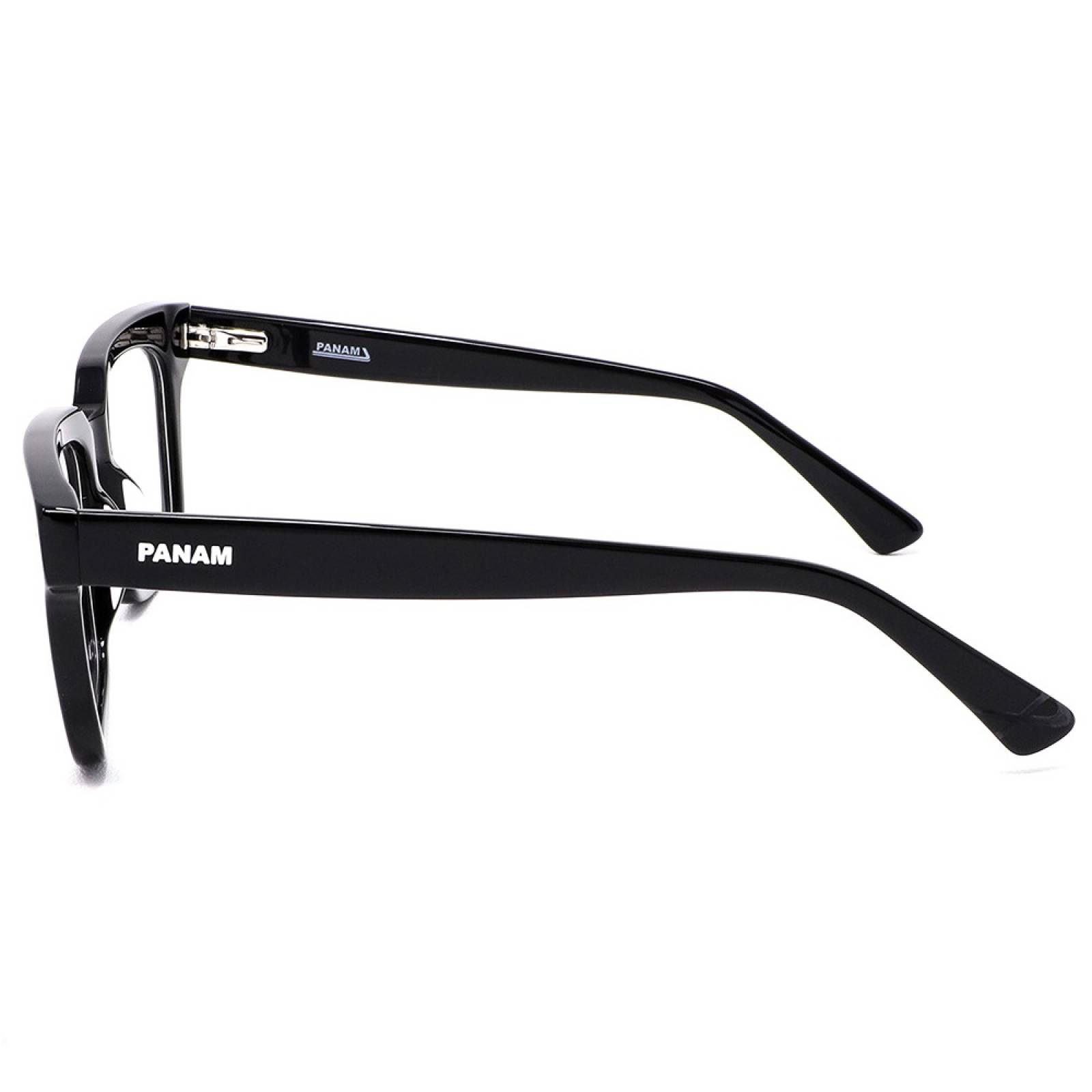 Lentes Oftálmicos Hombre Forma Cuadrada Acetato Negro Panam