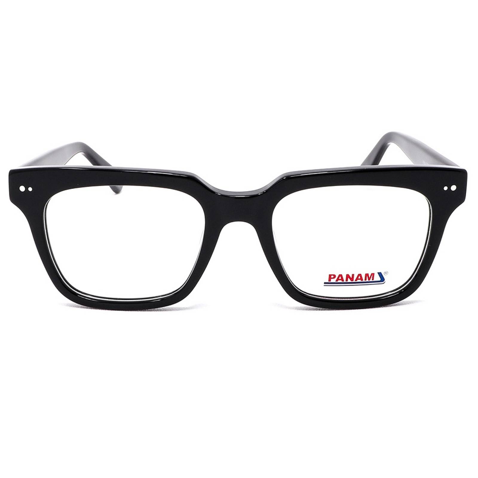Lentes Oftálmicos Hombre Forma Cuadrada Acetato Negro Panam