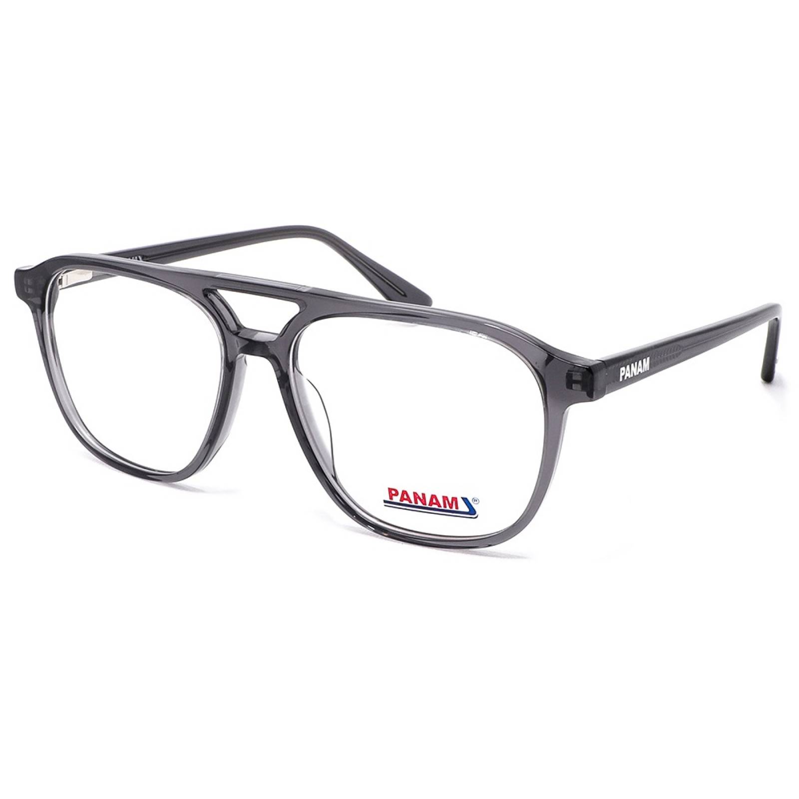 Lentes Oftálmicos Hombre Forma Cuadrada Acetato Gris Transparente Panam