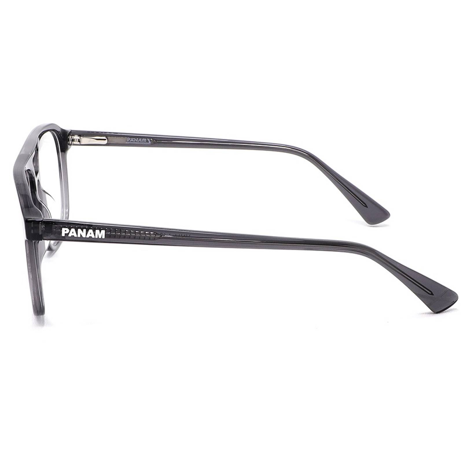Lentes Oftálmicos Hombre Forma Cuadrada Acetato Gris Transparente Panam