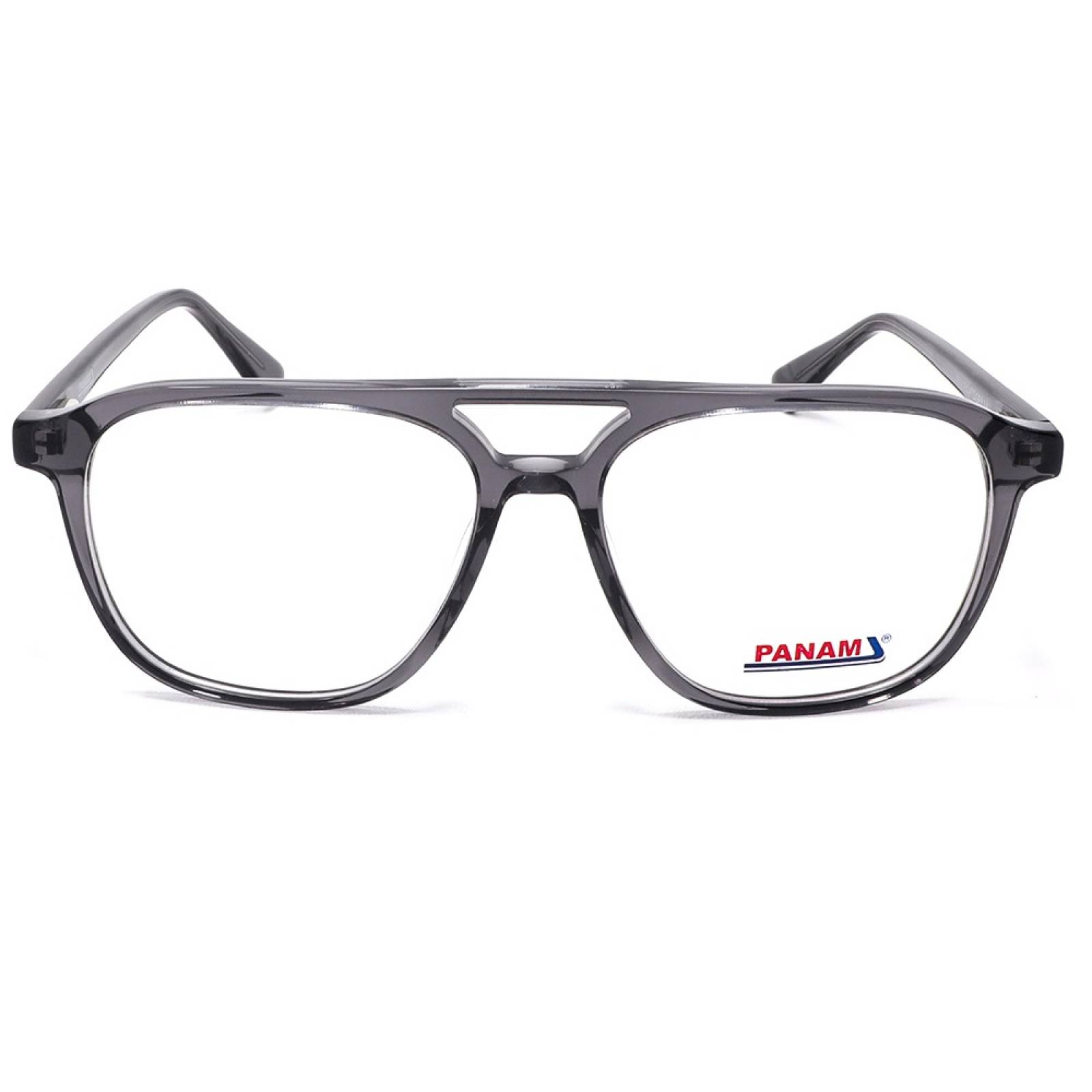 Lentes Oftálmicos Hombre Forma Cuadrada Acetato Gris Transparente Panam