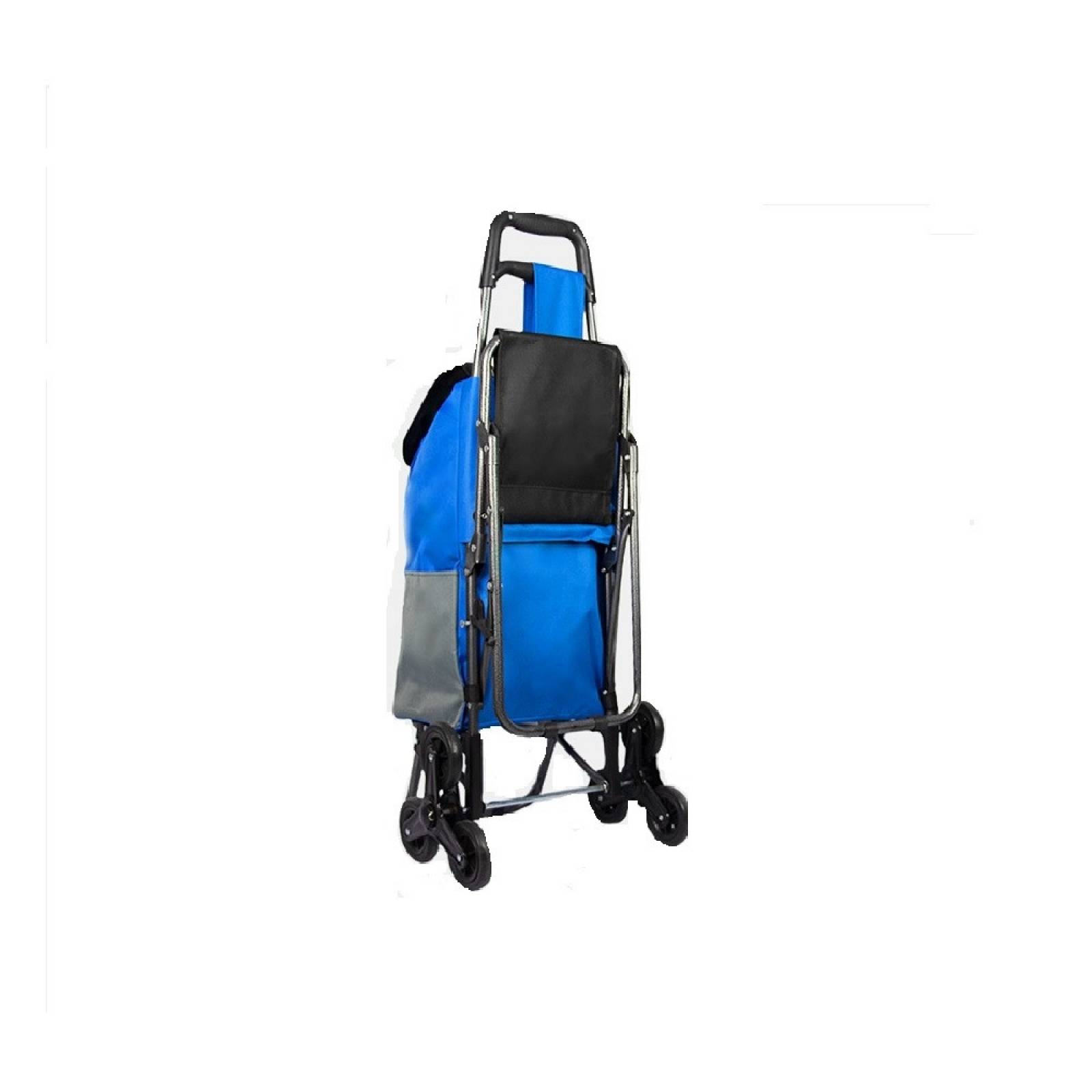 Carrito Mandado Multiusus Silla Plegable Azul Brang