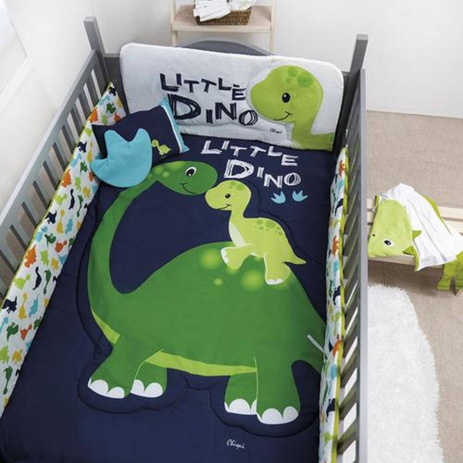 Set Edredón Cuna Little Dino Niño Poliéster Chiqui Mundo