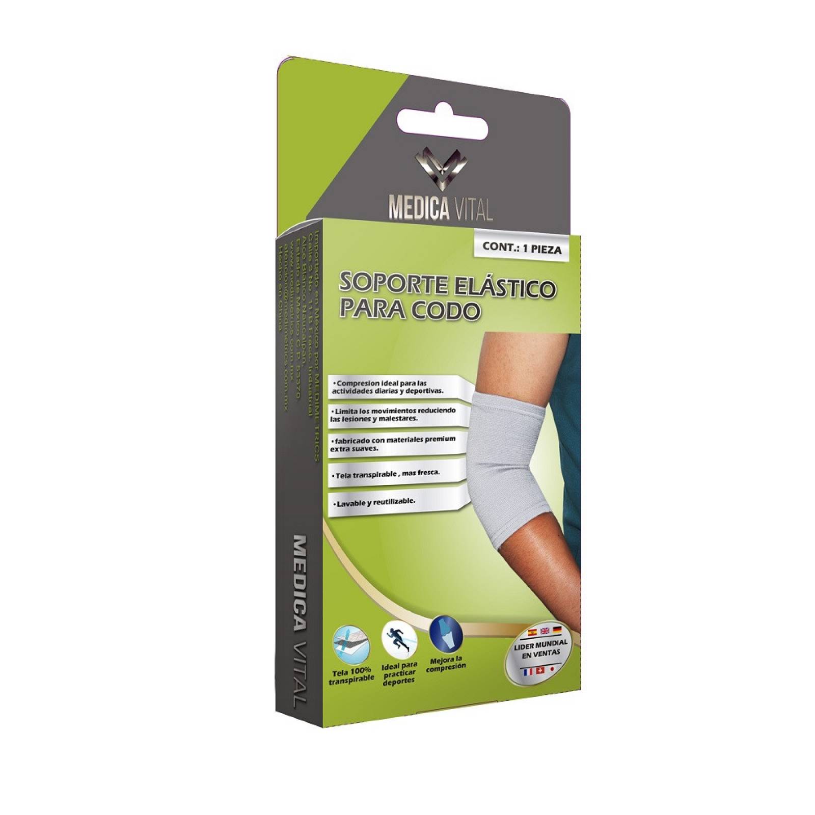 Soporte Elástico Para Codo Transpirable 320113 Medica Vital