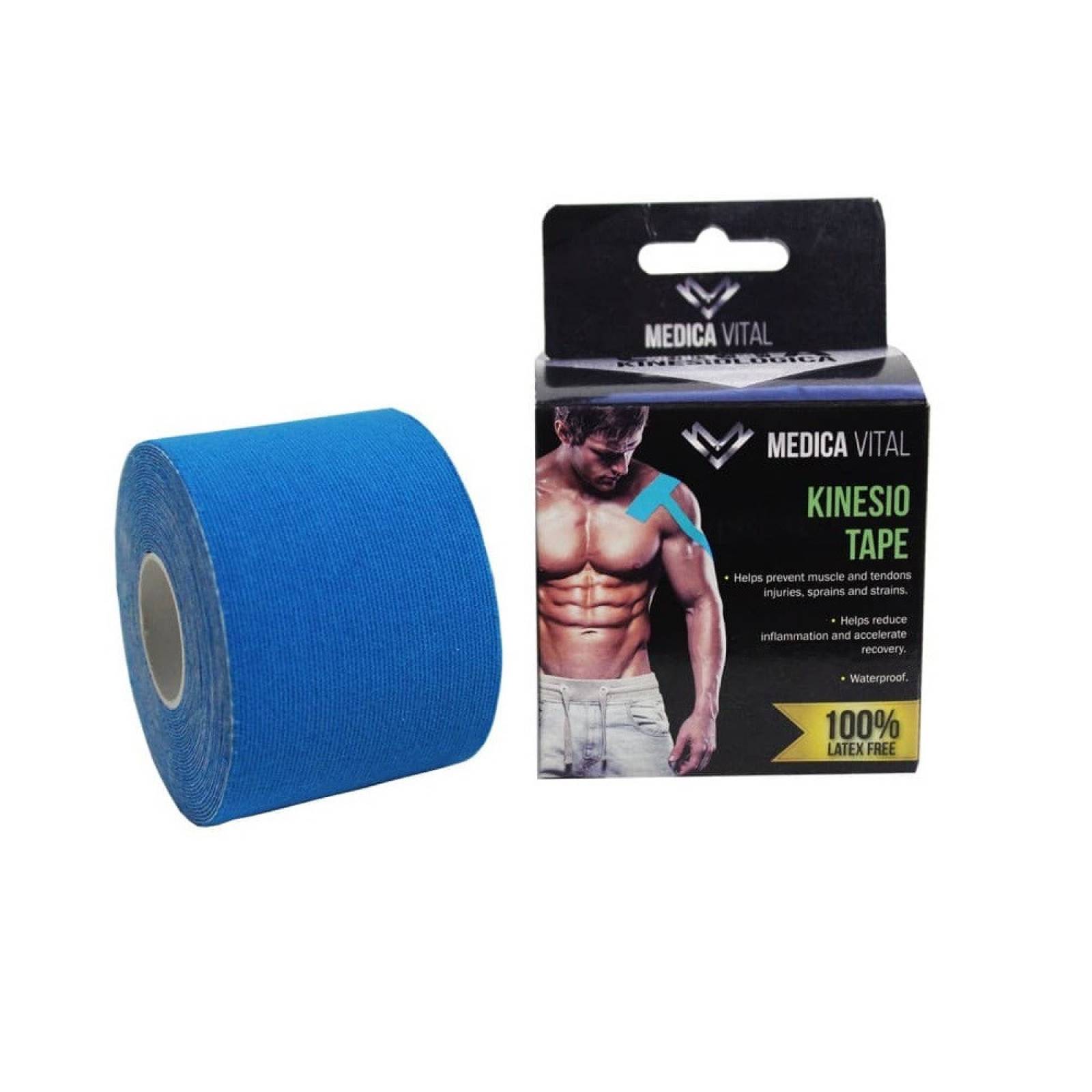 Cinta Kinesiológica Vendaje Muscular 5x5cm Ckmv Azul Medica Vital