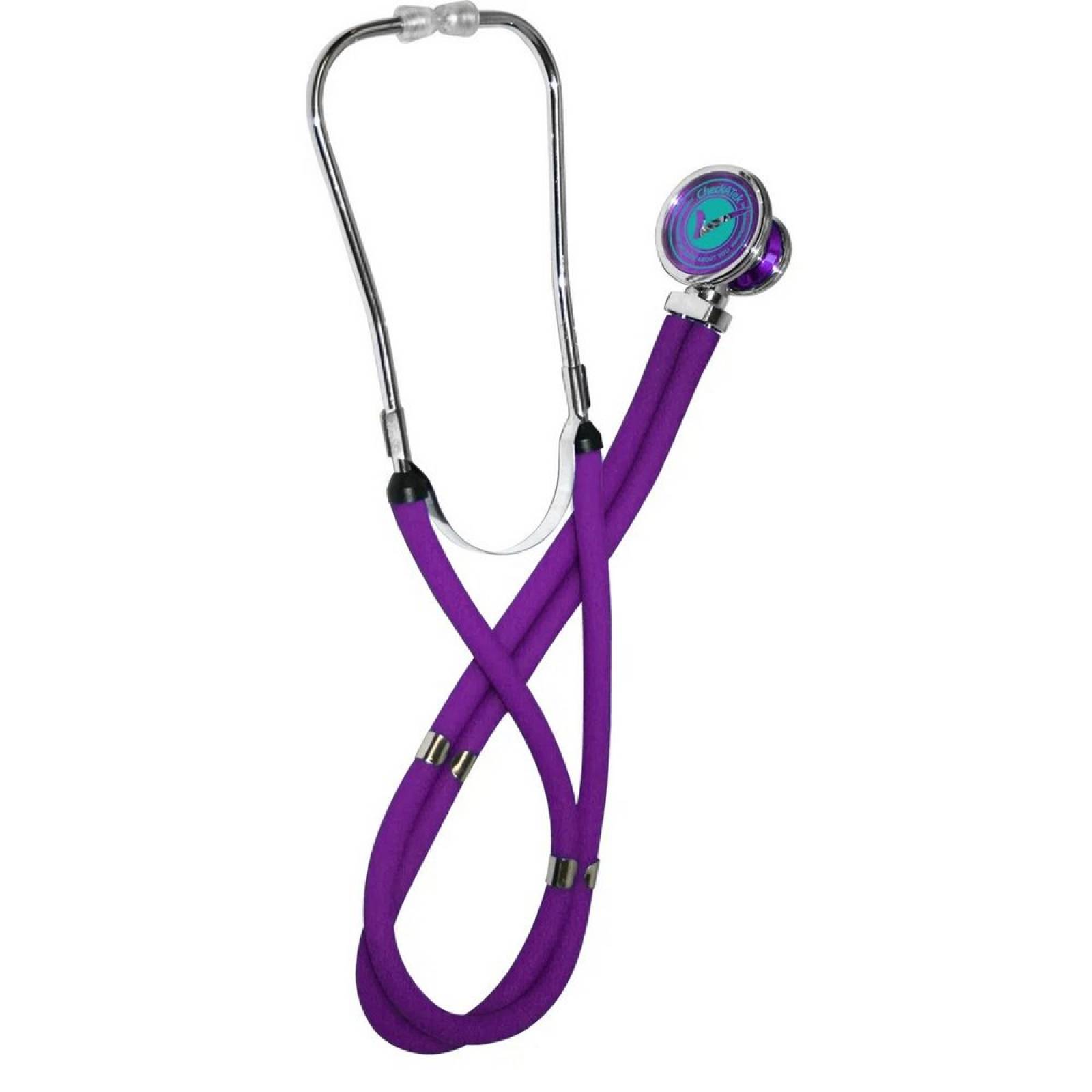 Estetoscopio Manguera Silicón Morado Campana Cromada Checkatek