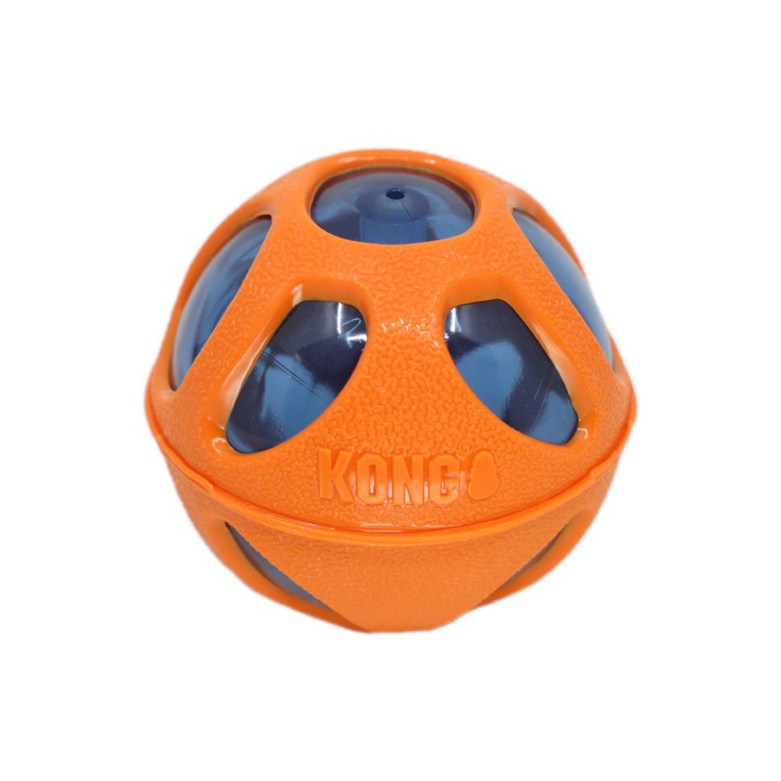 Pelota Juguete Wrapz Textura Chica Naranja Azul Perro Kong