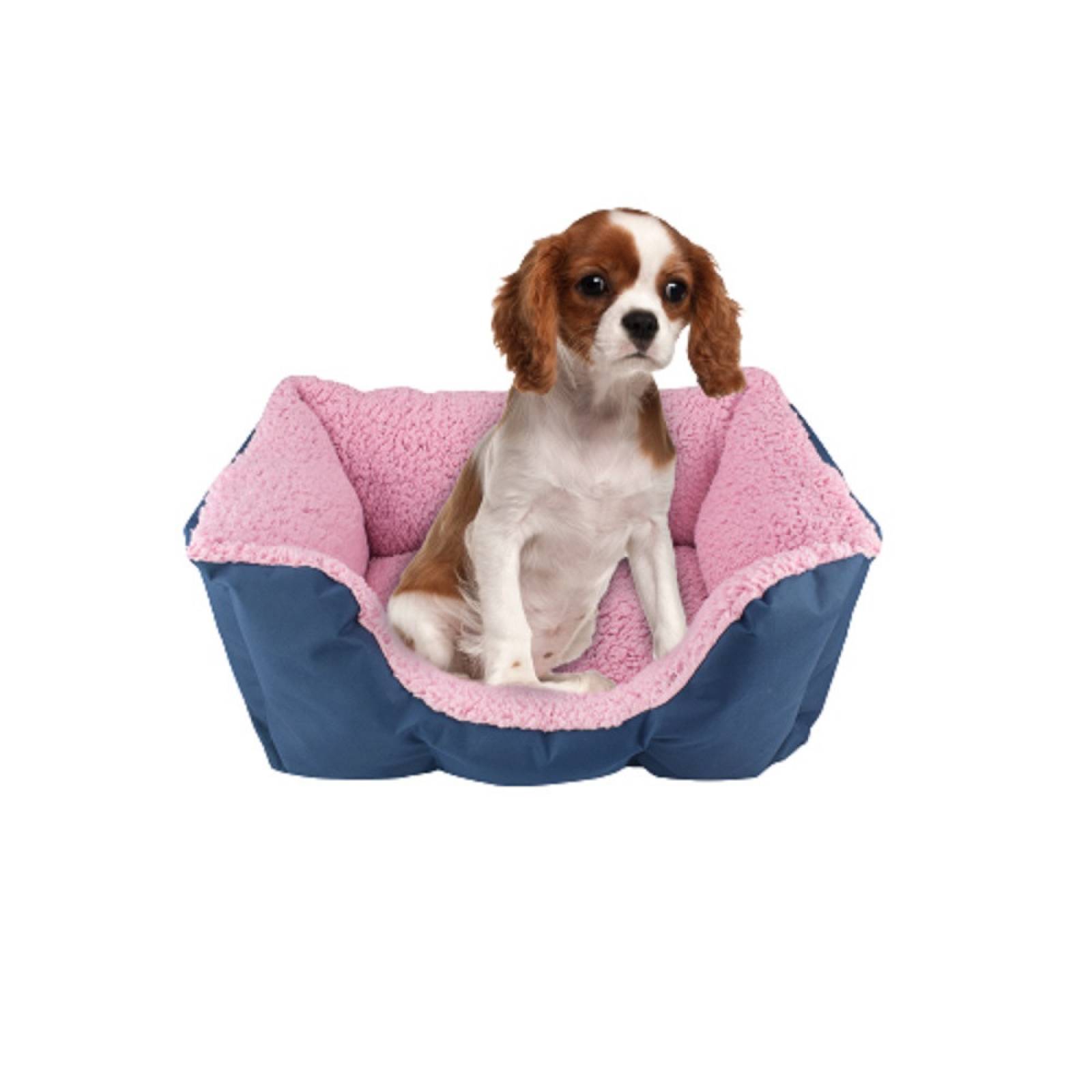 Cama Babe Rosa Tela Suave Resistente P/Perro Fancy Pets