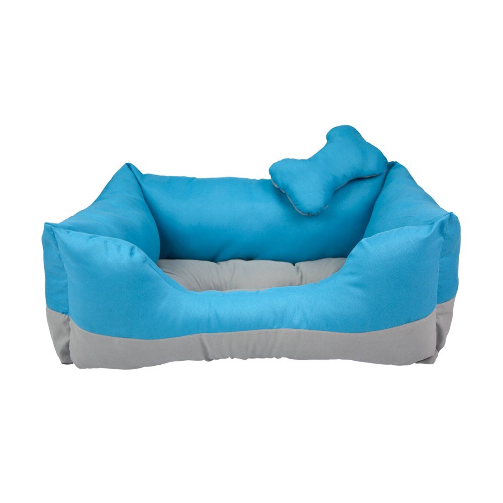 Cama Rectangular Bicolor Base Impermeable Perro Fancy Pets