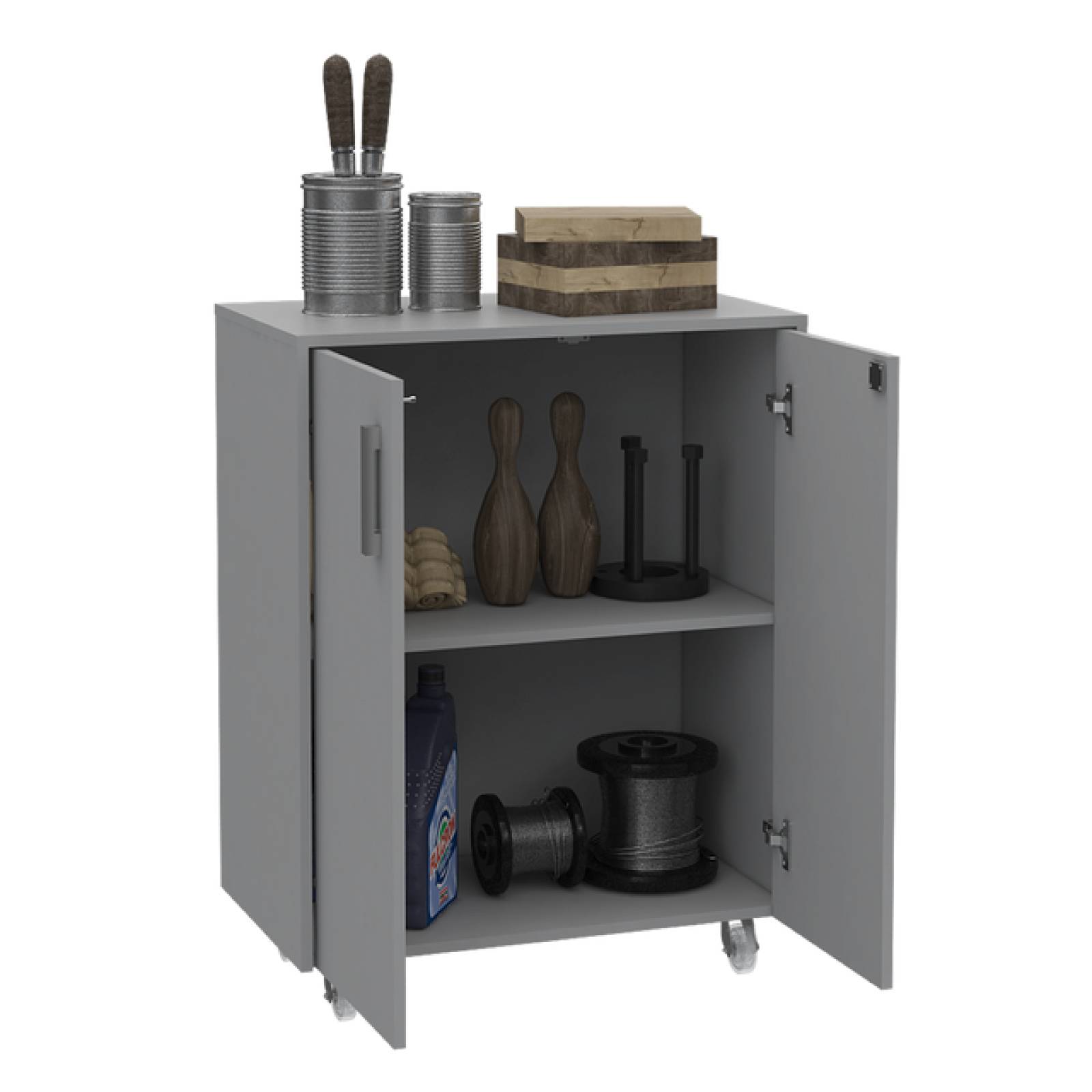 Mueble Armable Basic Based Cabinet Color Gris Excelsior