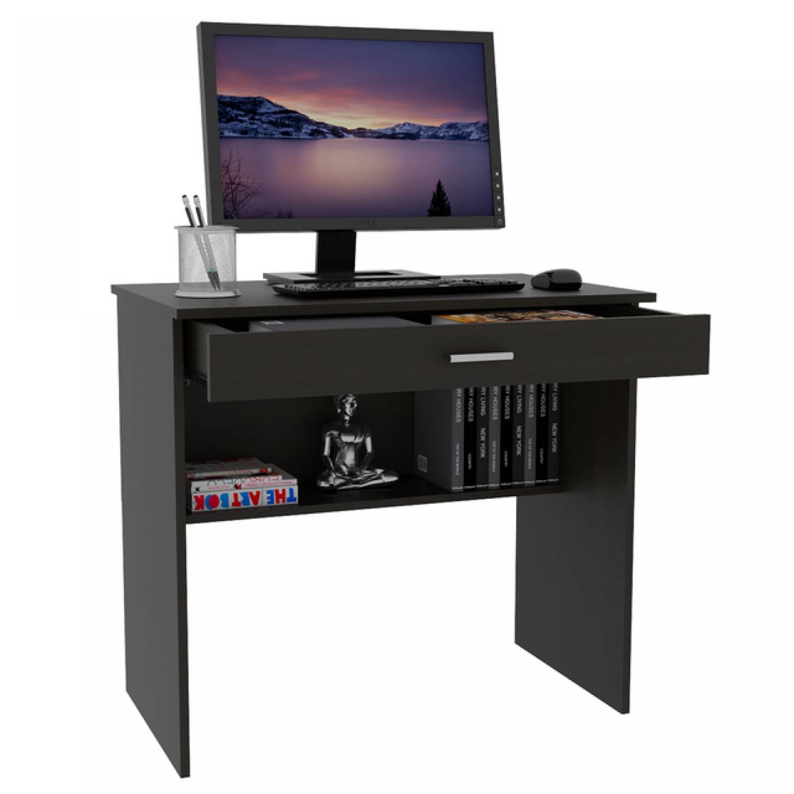Escritorio Armable Con Cajon Modelo 80c Chocolate Excelsior