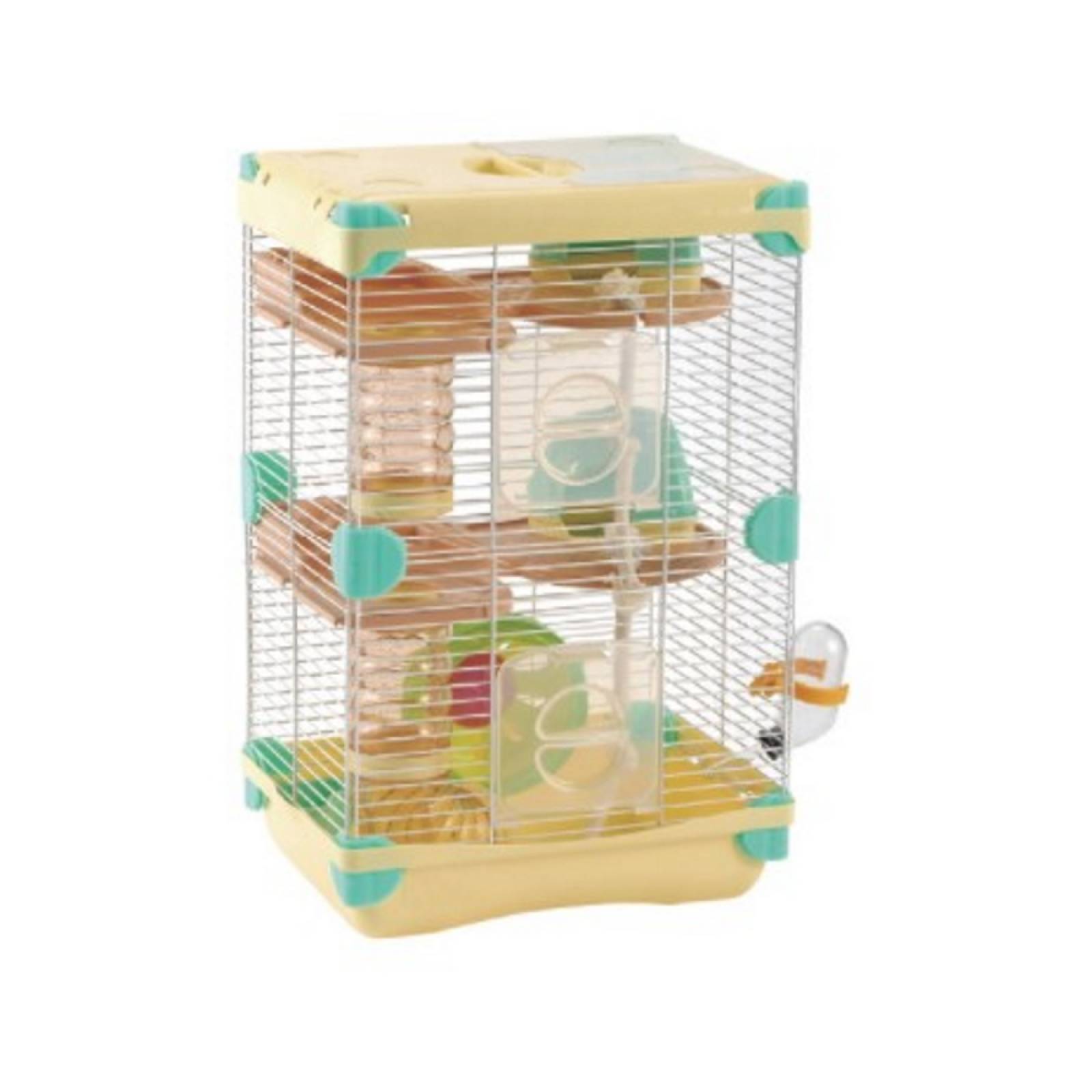 Jaula Hamster Land Amarillo 2 Pisos Anti-Mordidas Sunny