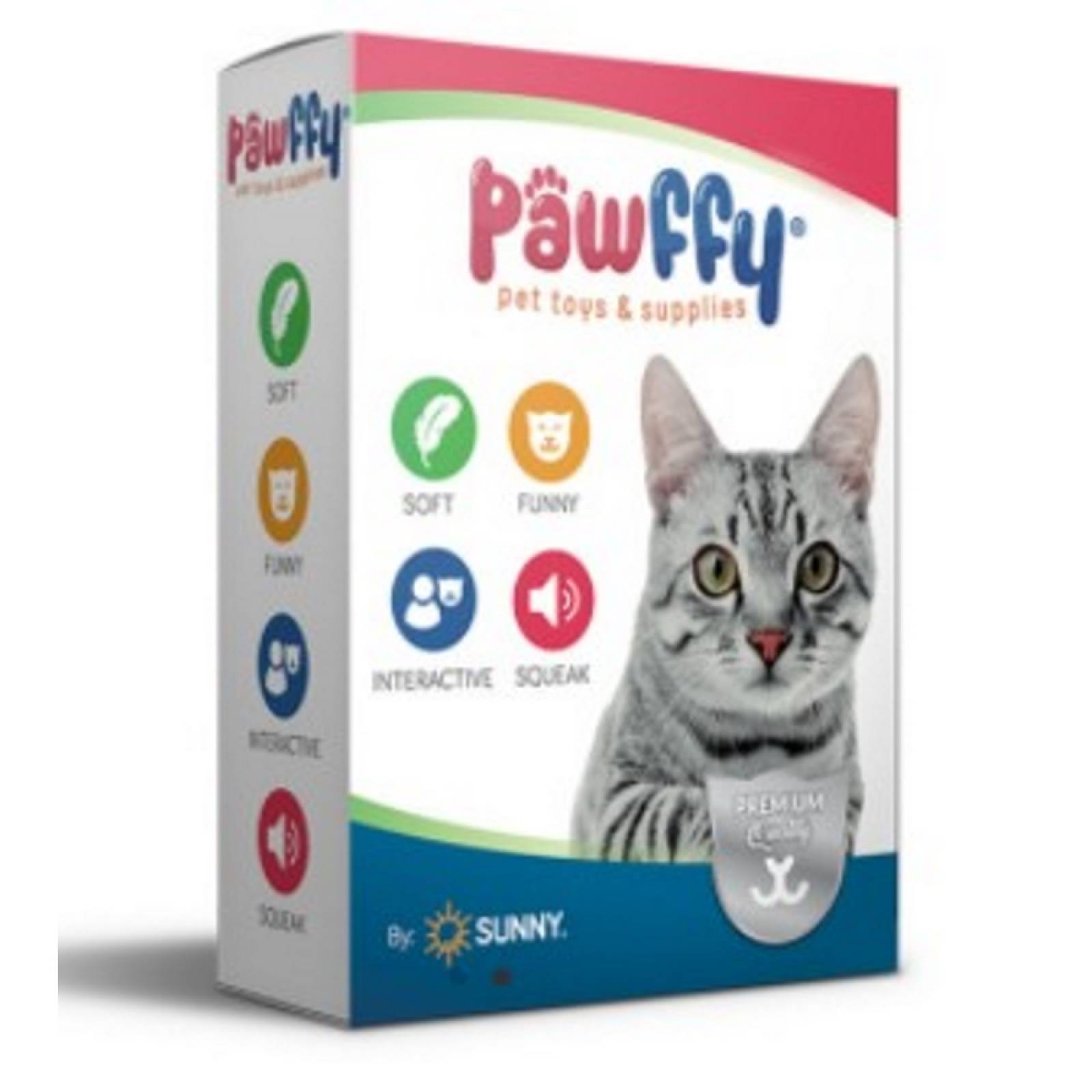 Juguete Gato Pawffy Pelota Sonaja Varios Colores Sunny