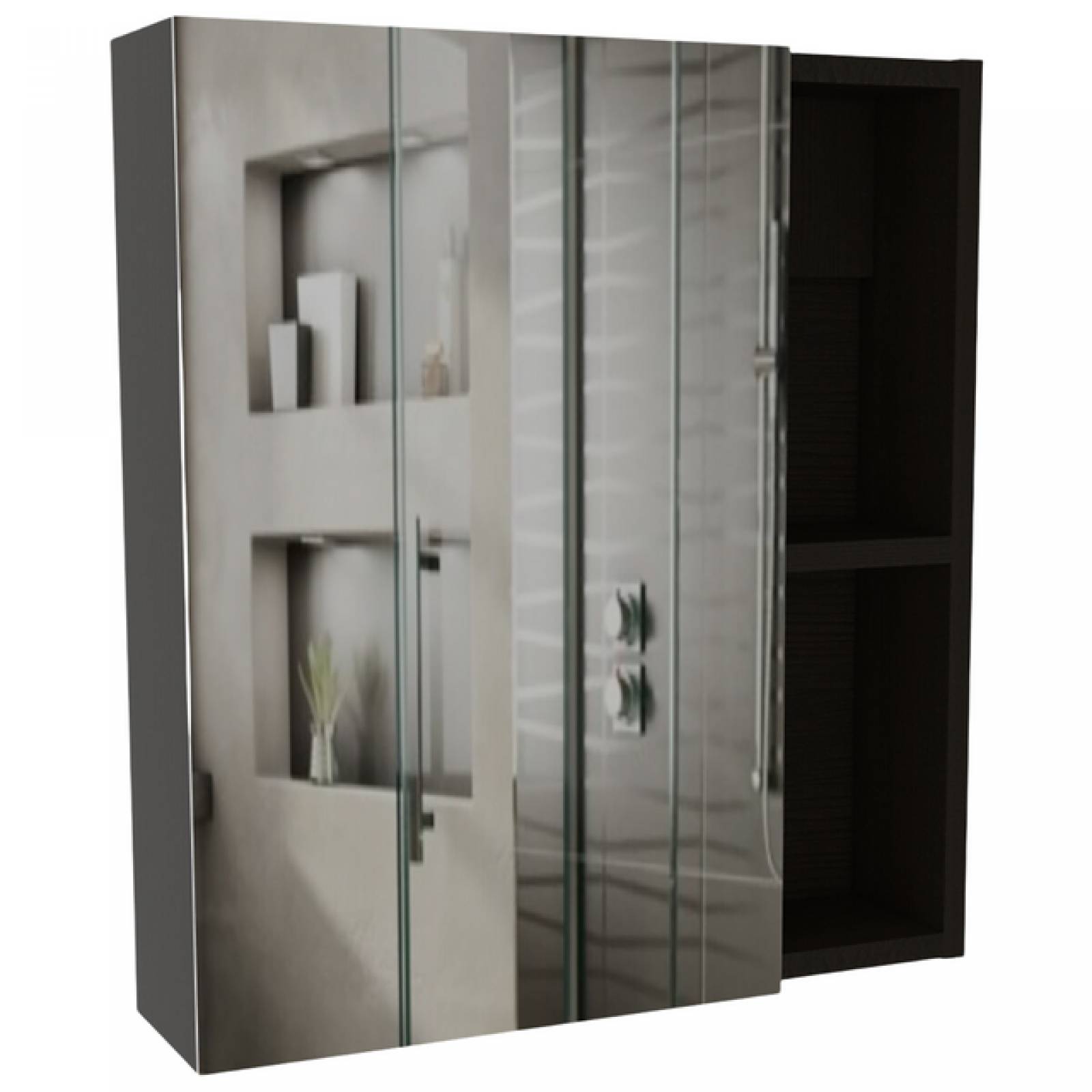 Gabinete Baño Espejo Armable Labelle Chocolate Excelsior