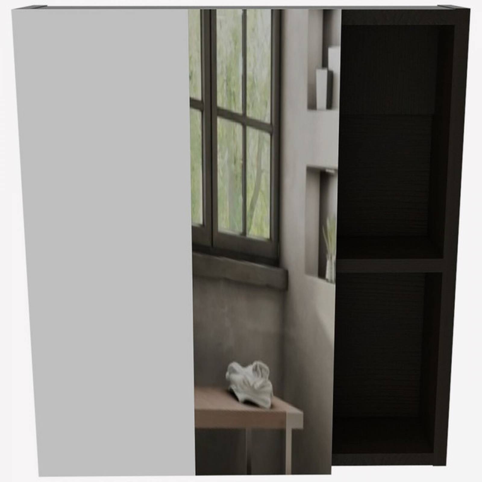 Gabinete Baño Espejo Armable Labelle Chocolate Excelsior