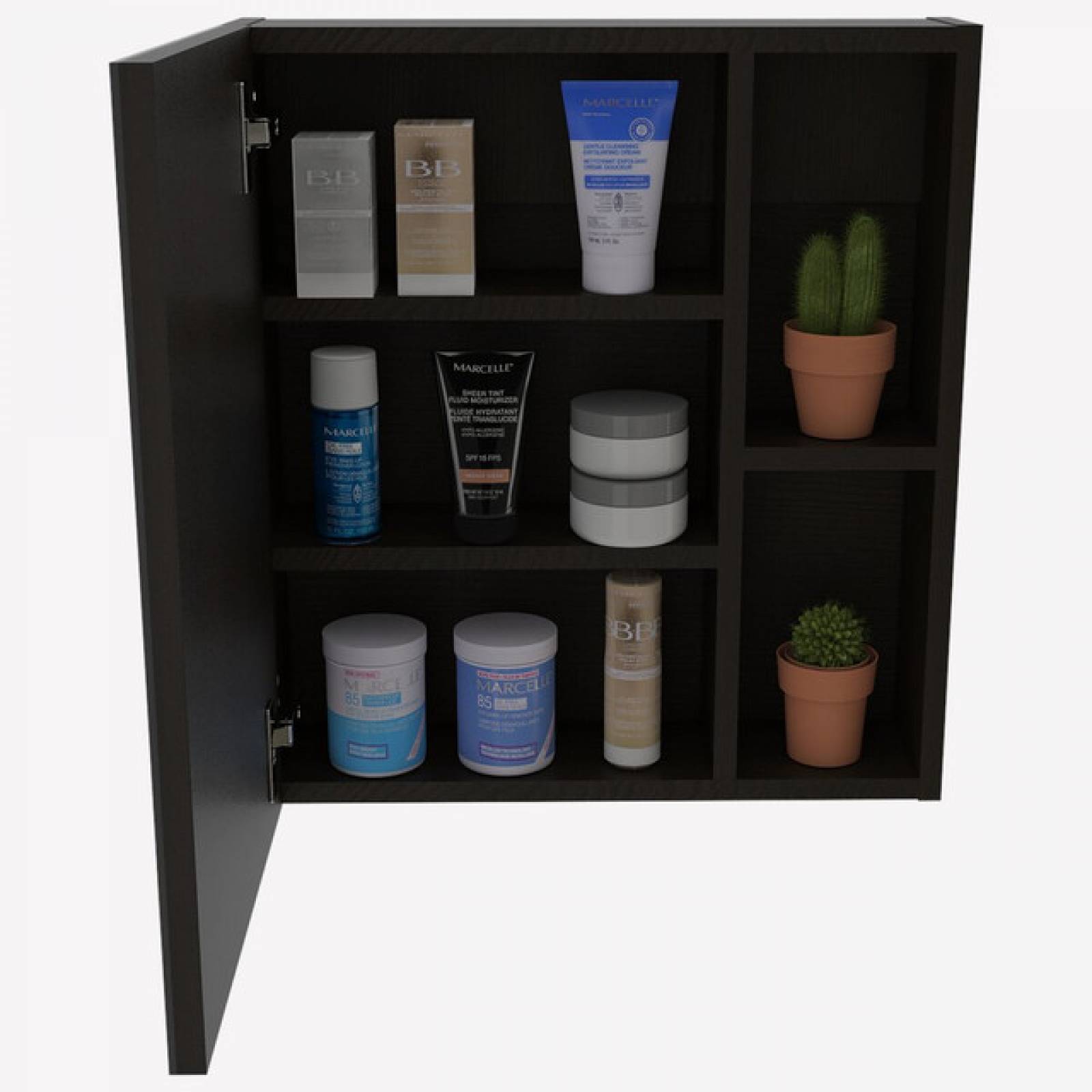 Gabinete Baño Espejo Armable Labelle Chocolate Excelsior