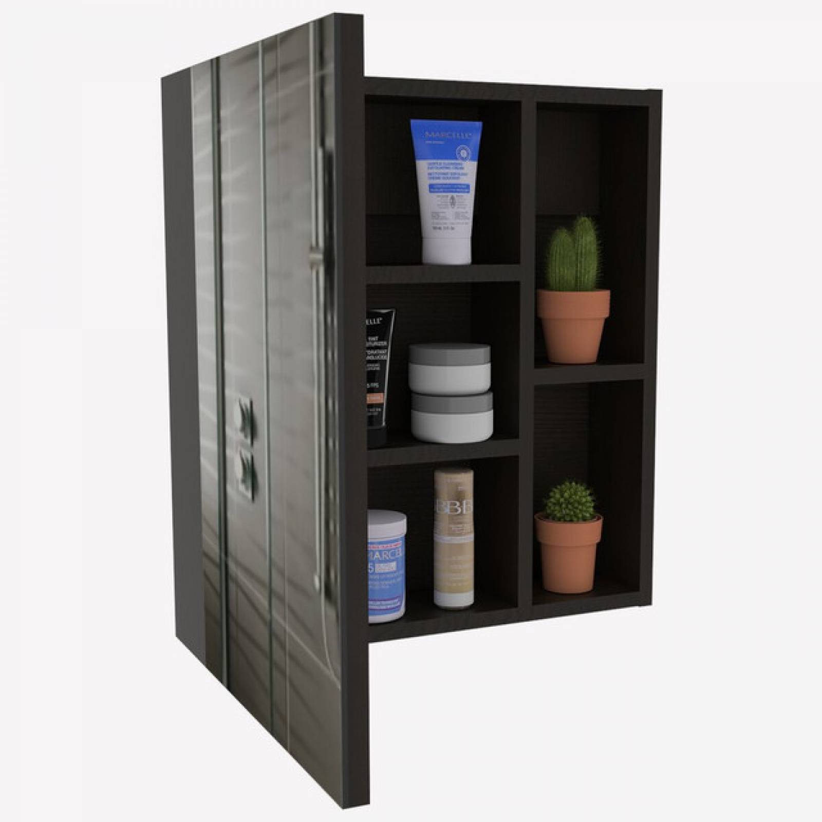 Gabinete Baño Espejo Armable Labelle Chocolate Excelsior