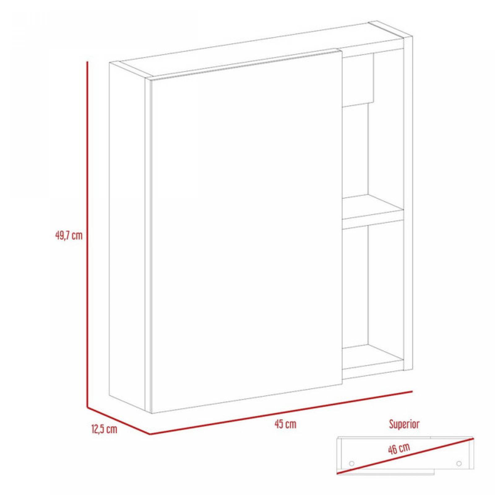 Gabinete Baño Espejo Armable Labelle Chocolate Excelsior