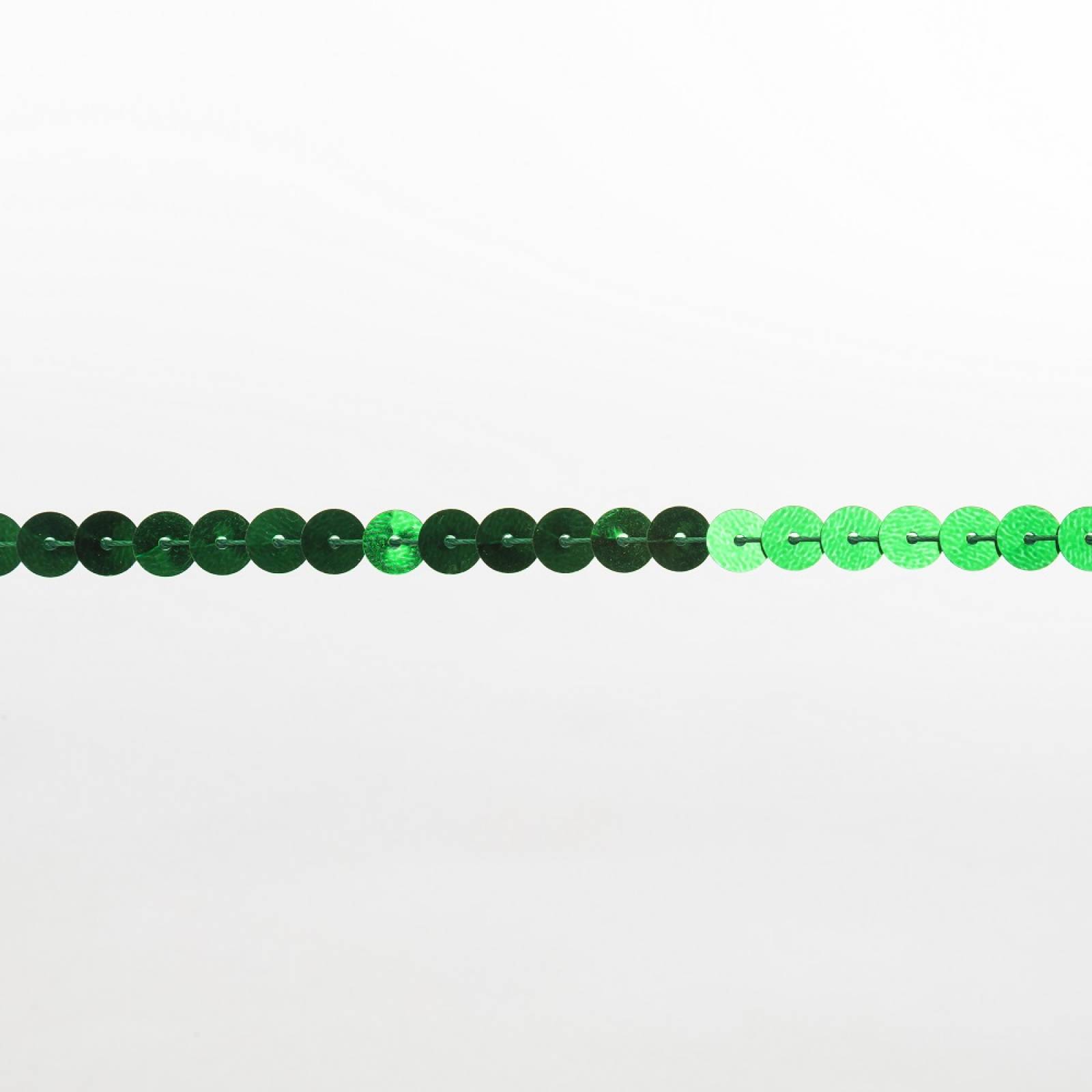 Galón Lentejuela Metálico Verde Bandera Plana 100m Selanusa