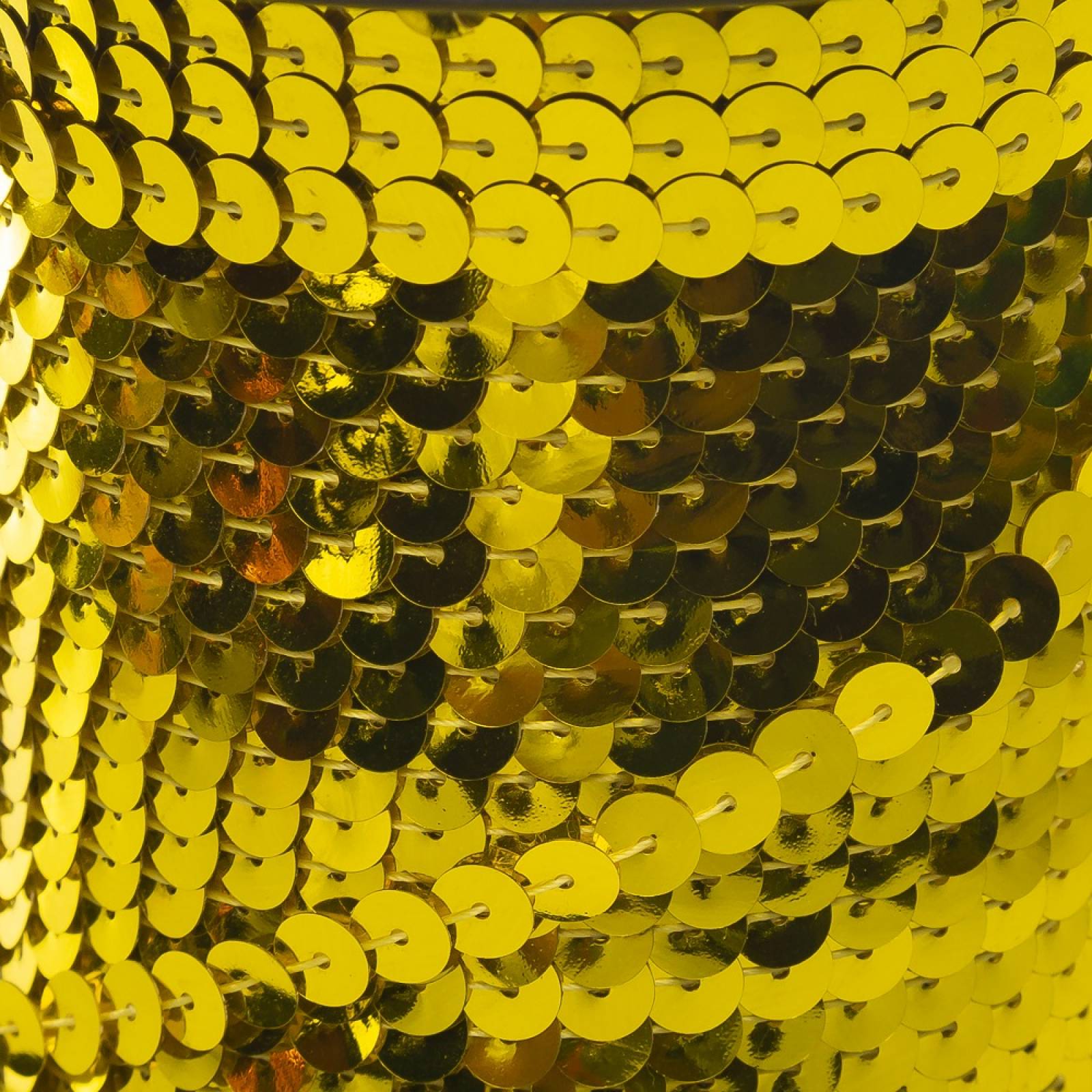 Galón Lentejuela Metálico Amarillo Plana 100m Selanusa