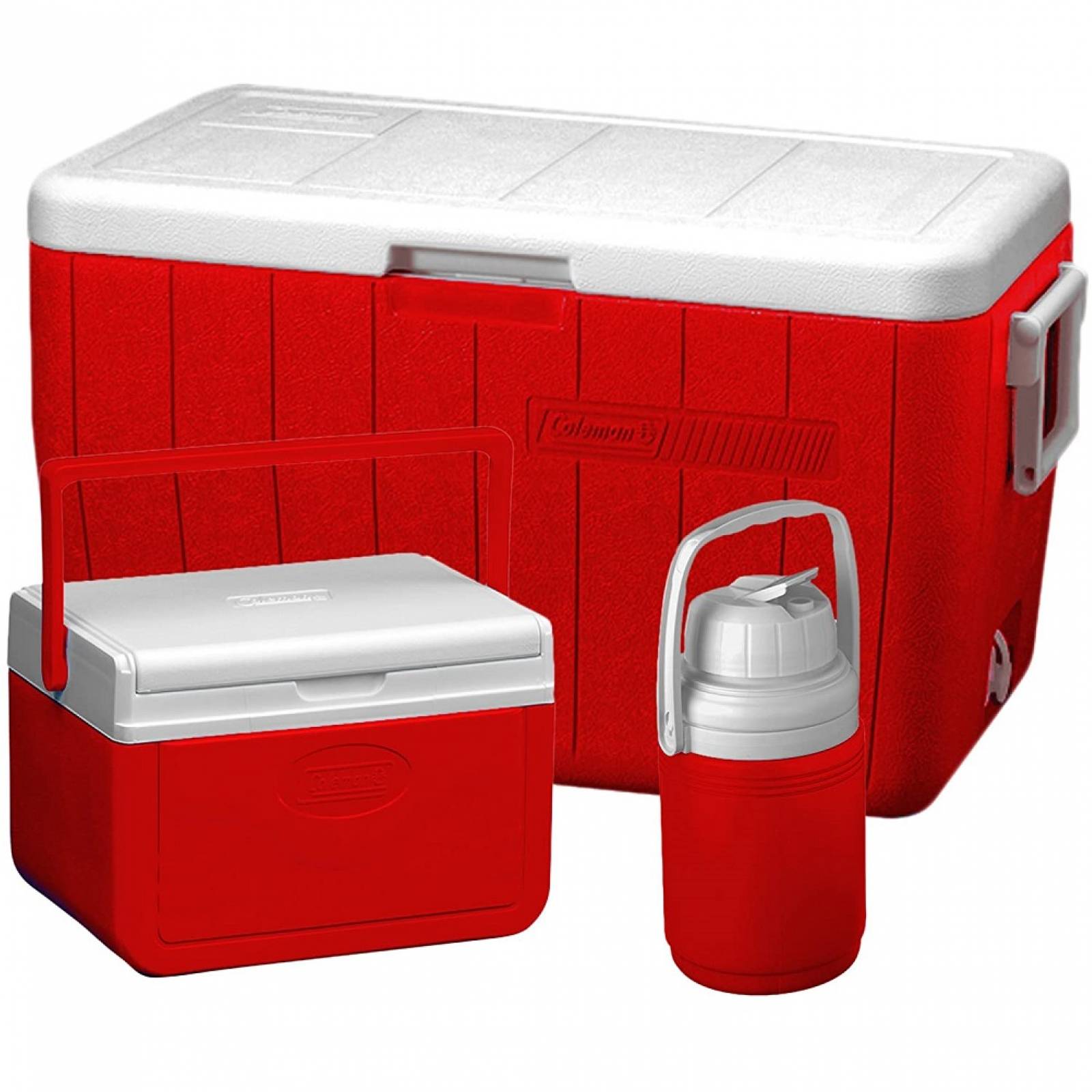 Combo Hielera 48 QT Tapa Fija Asas Bi-direccionales Coleman