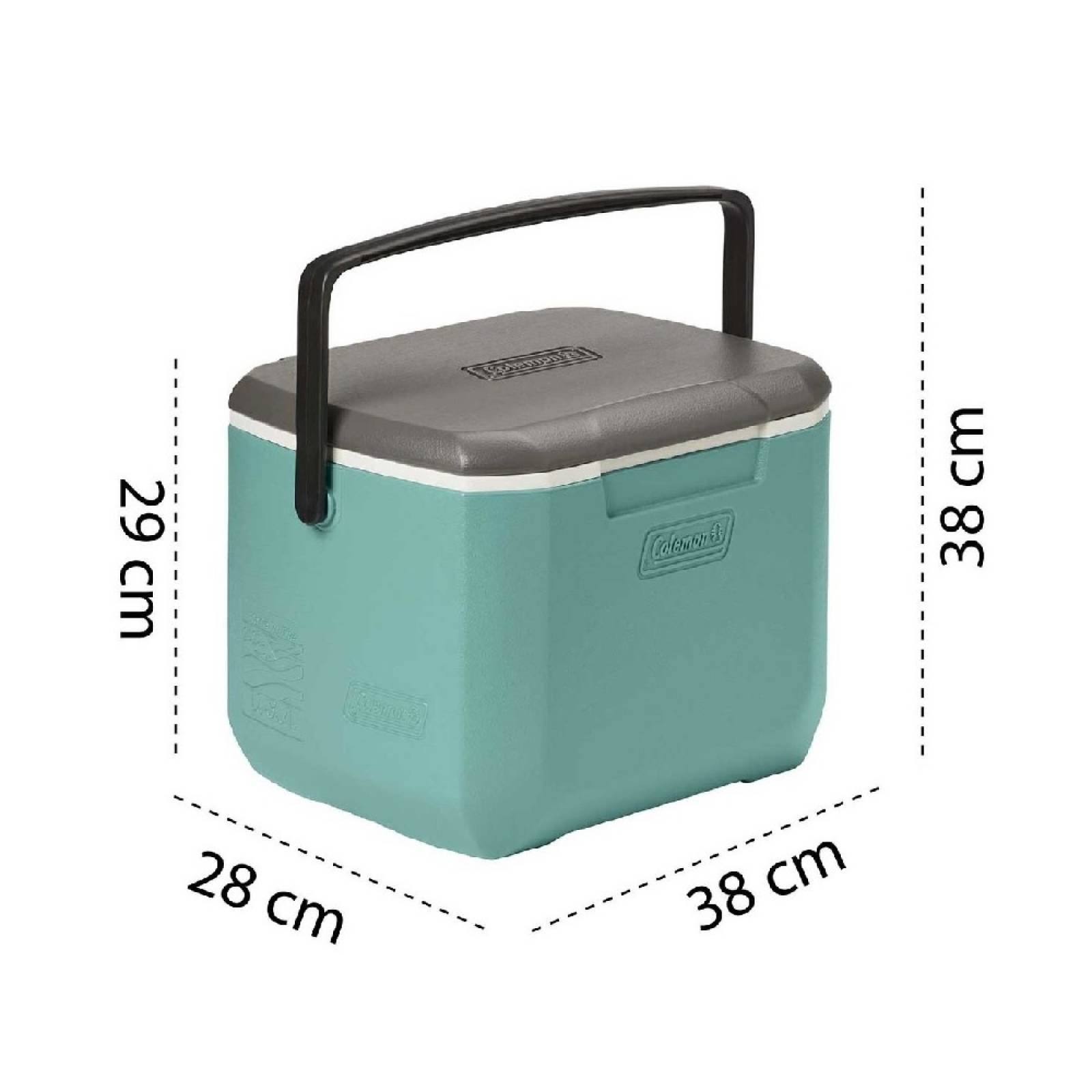 Hielera Portatil C/Asa Mano 16 QT Seafoam Turquesa Coleman