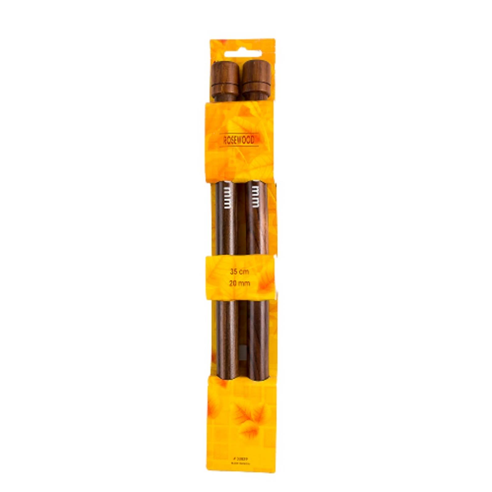Aguja Tejer Palo de Rosa 33829 35cm 20mm Manualidades Pony