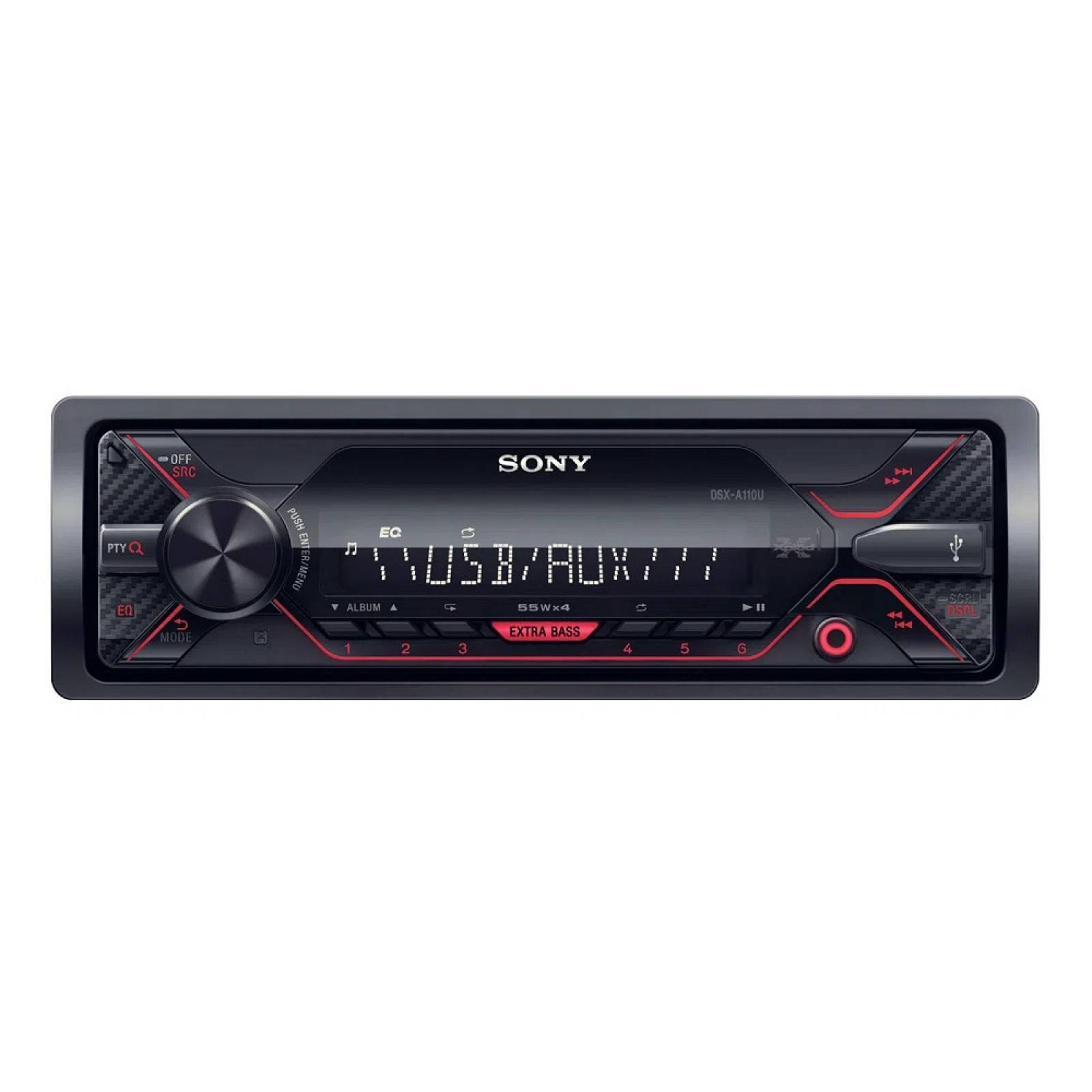 Autoestereo AM FM Negro Receptor DSX-A110U Sony.