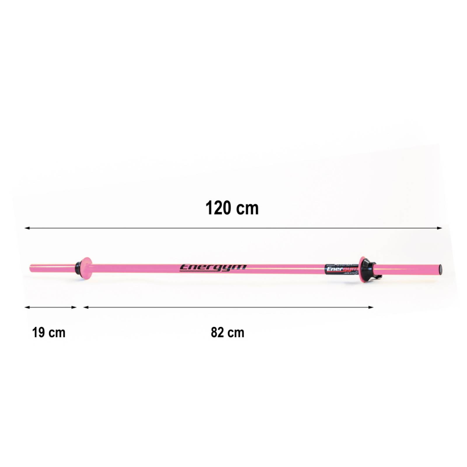 Set Barra Z Recta Gym Acero 30kg 6 Discos Rosa Energym