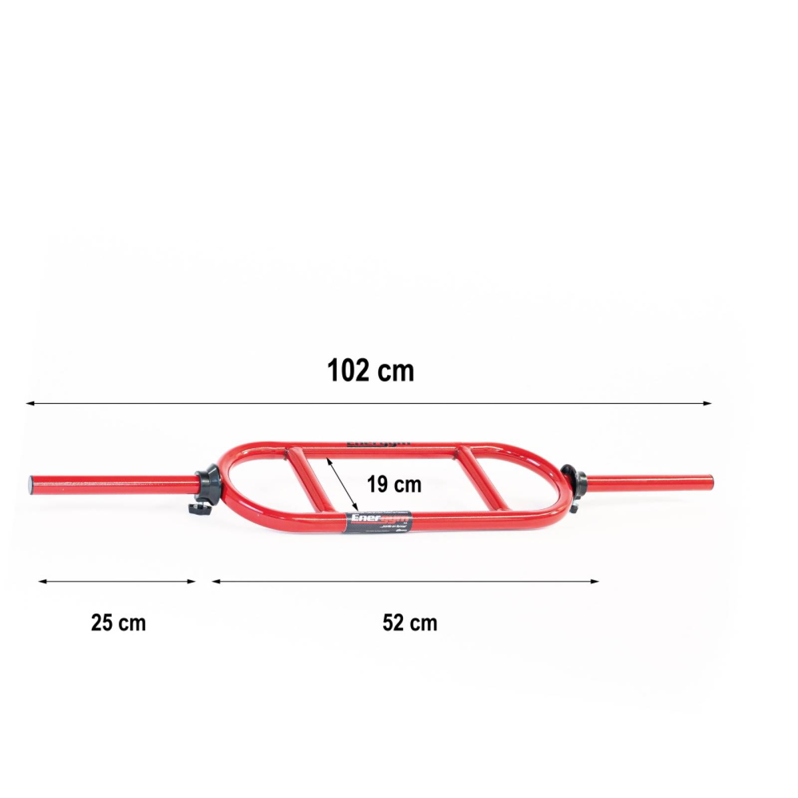 Set Barra Z Tríceps Gym Acero 30kg 6 Discos Rojo Energym