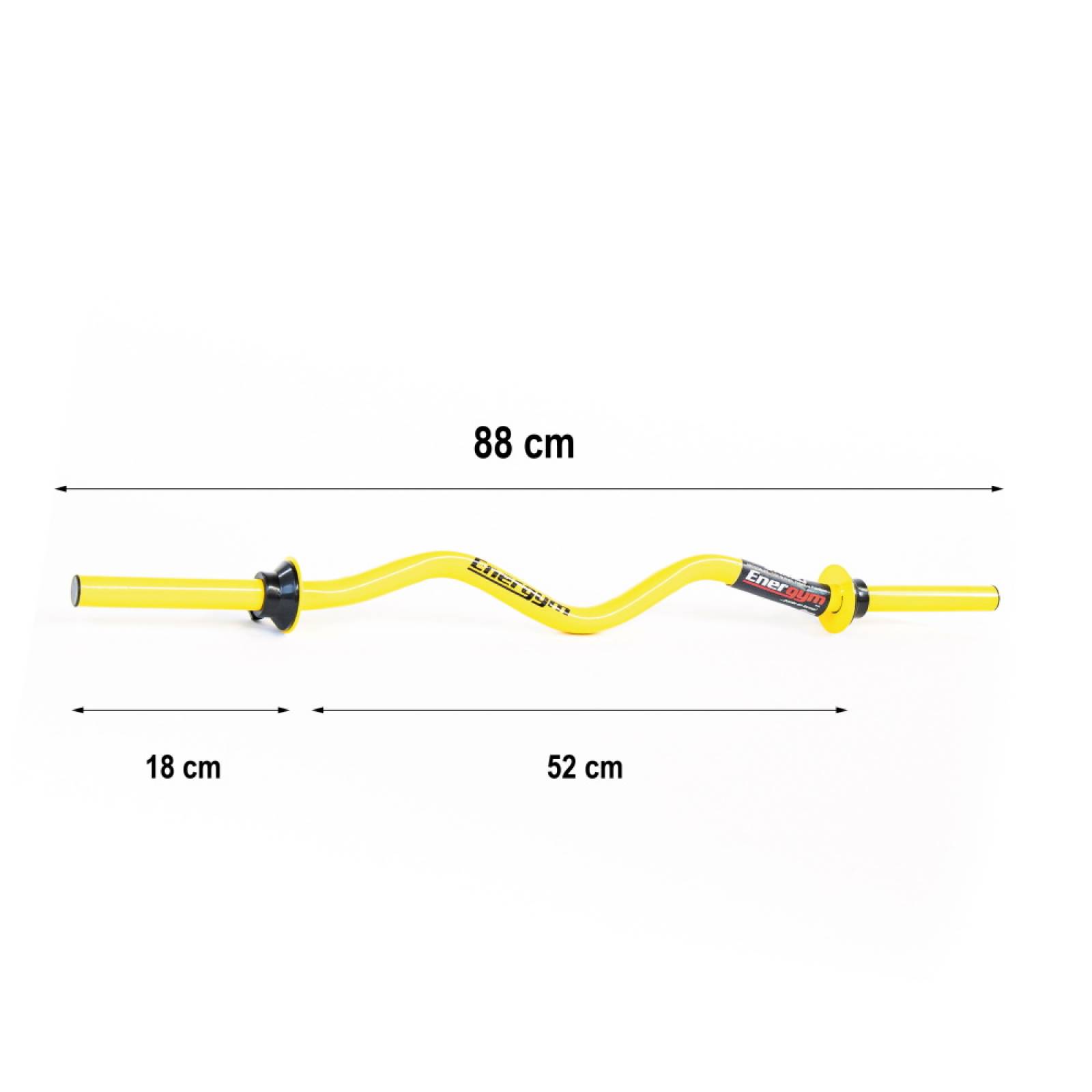 Set Barra Z Tríceps Gym Acero 30kg 6 Discos Amarillo Energym