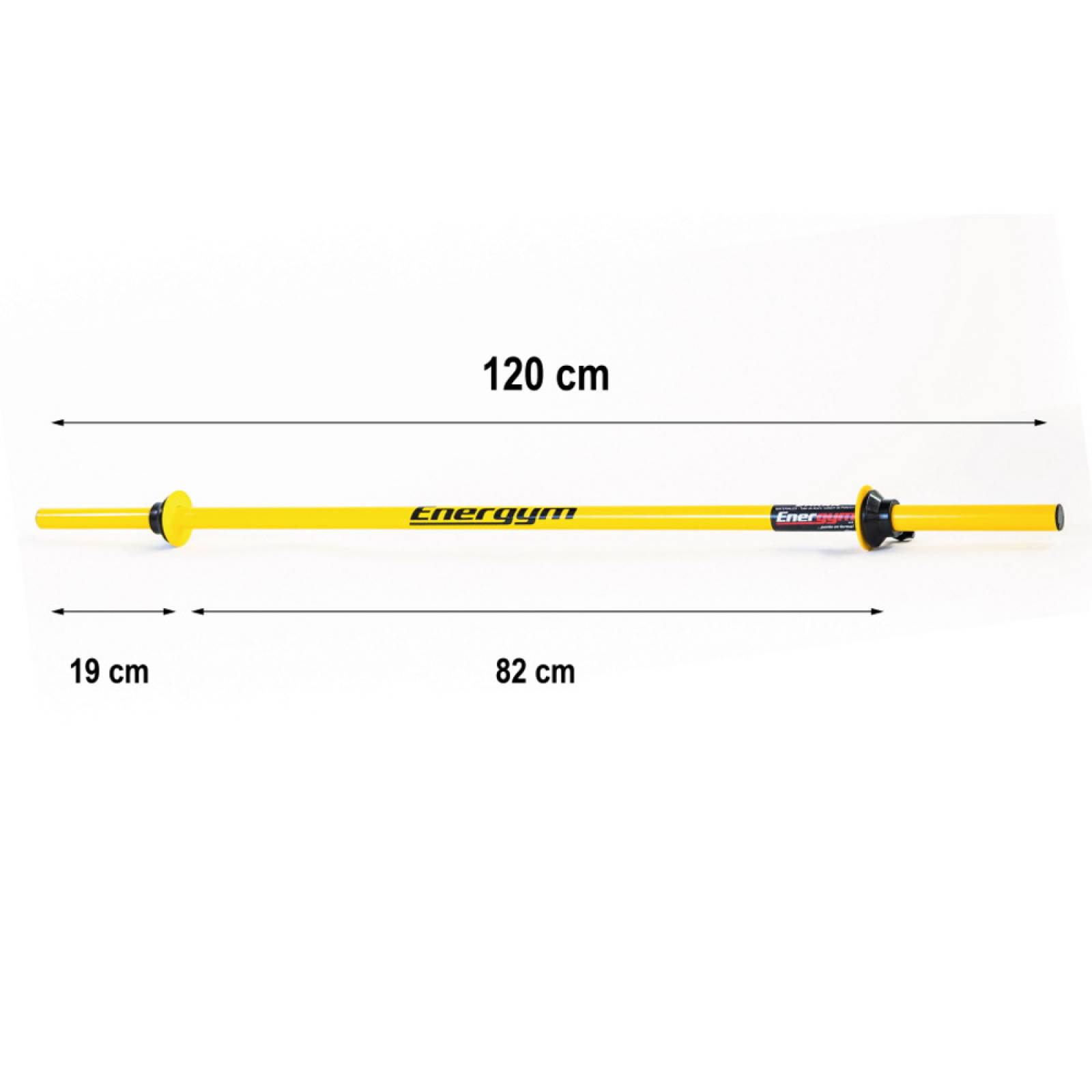 Set Barra Recta Tríceps Gym 30kg 6 Discos Amarillo Energym