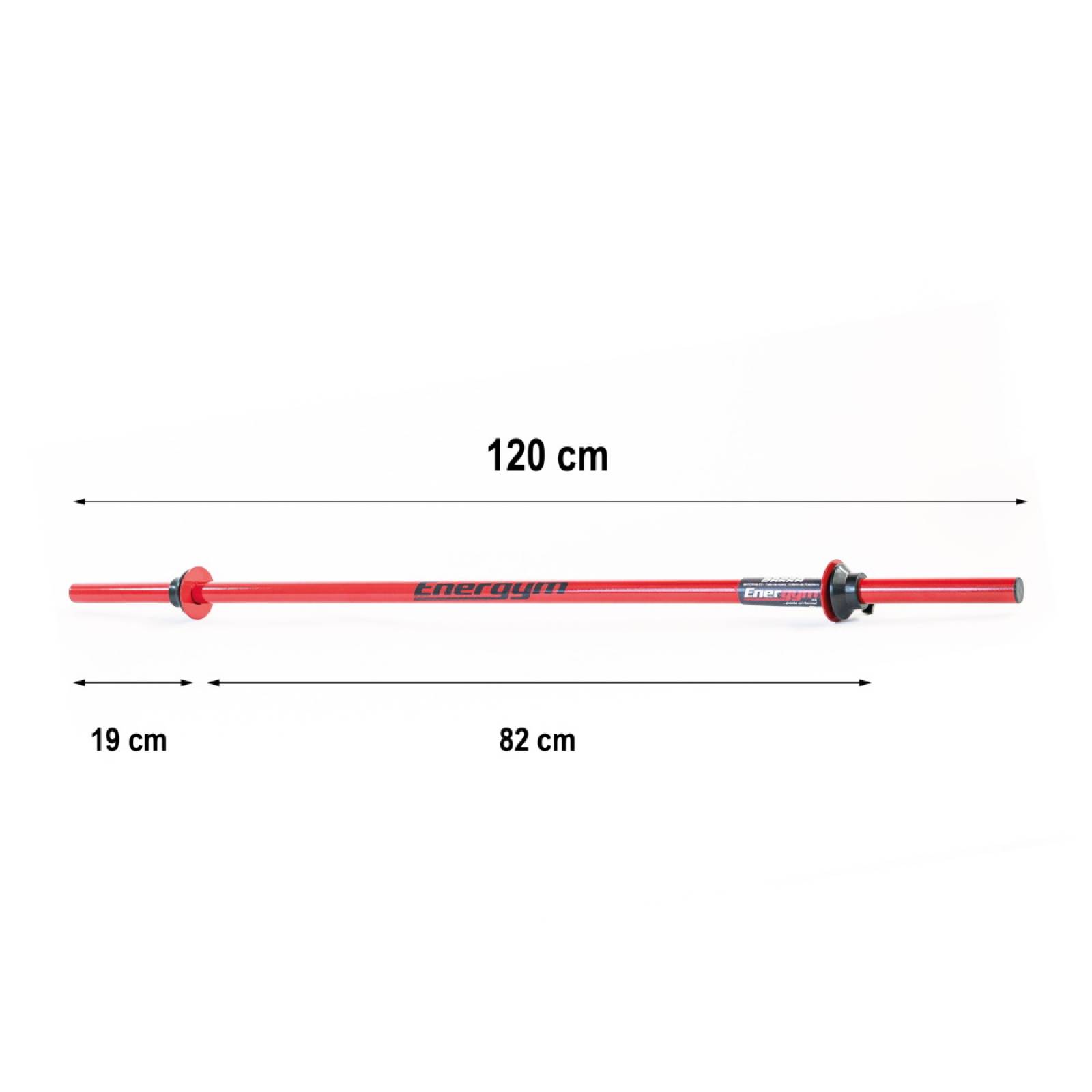 Set Barra Recta Triceps Z Gym 30kg 6 Discos Rojo Energym