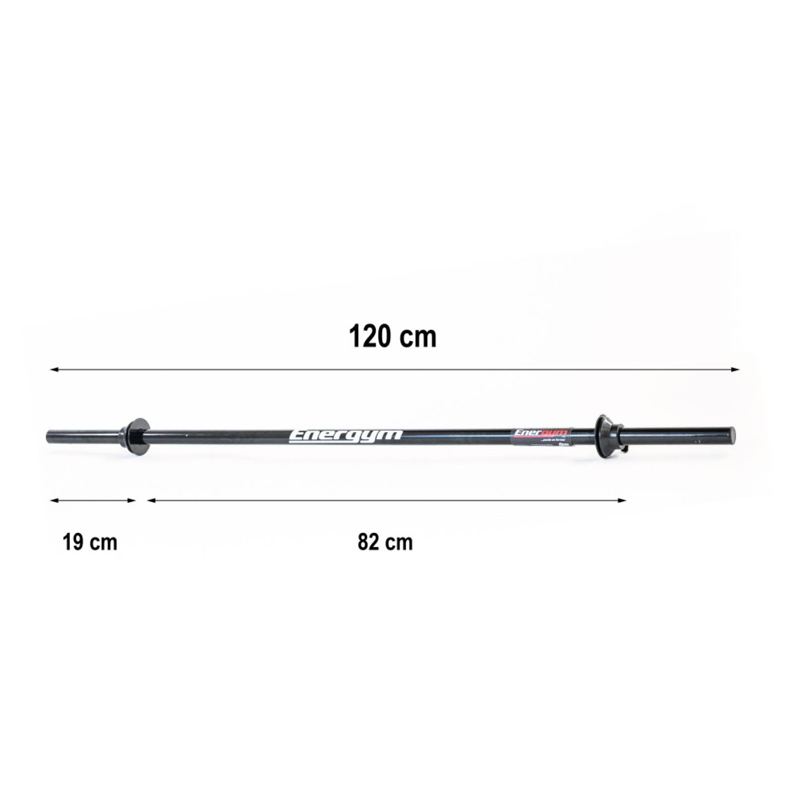 Set Barra Recta Triceps Z Gym 30kg 6 Discos Negro Energym