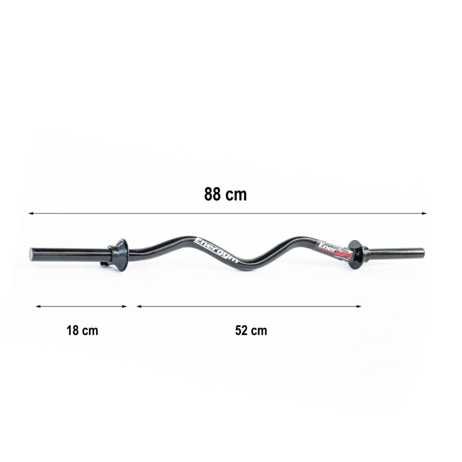 Set Barra Recta Triceps Z Gym 30kg 6 Discos Negro Energym