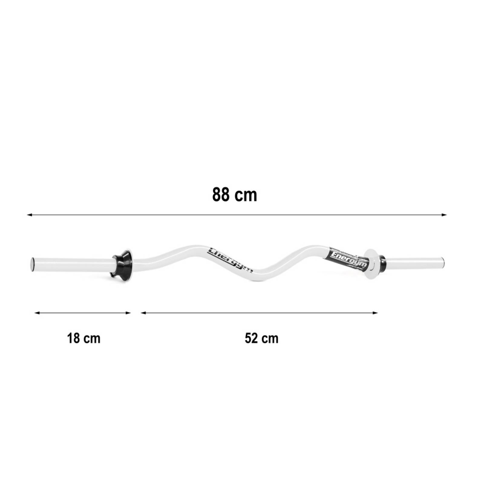 Set Barra Recta Triceps Z Gym 30kg 6 Discos Blanco Energym