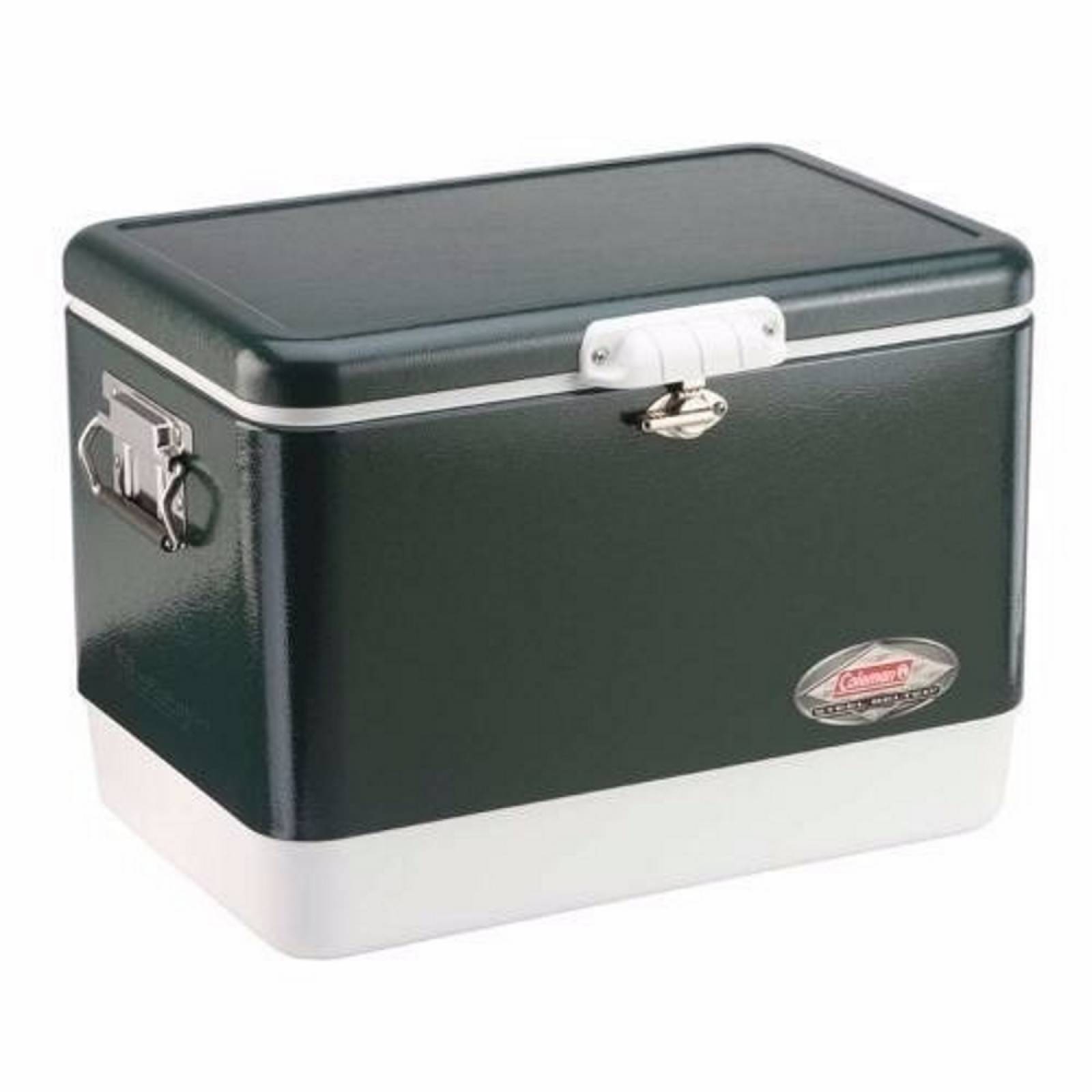 Hielera Camping 54 Qt Aluminio Acero Inox Verde Coleman