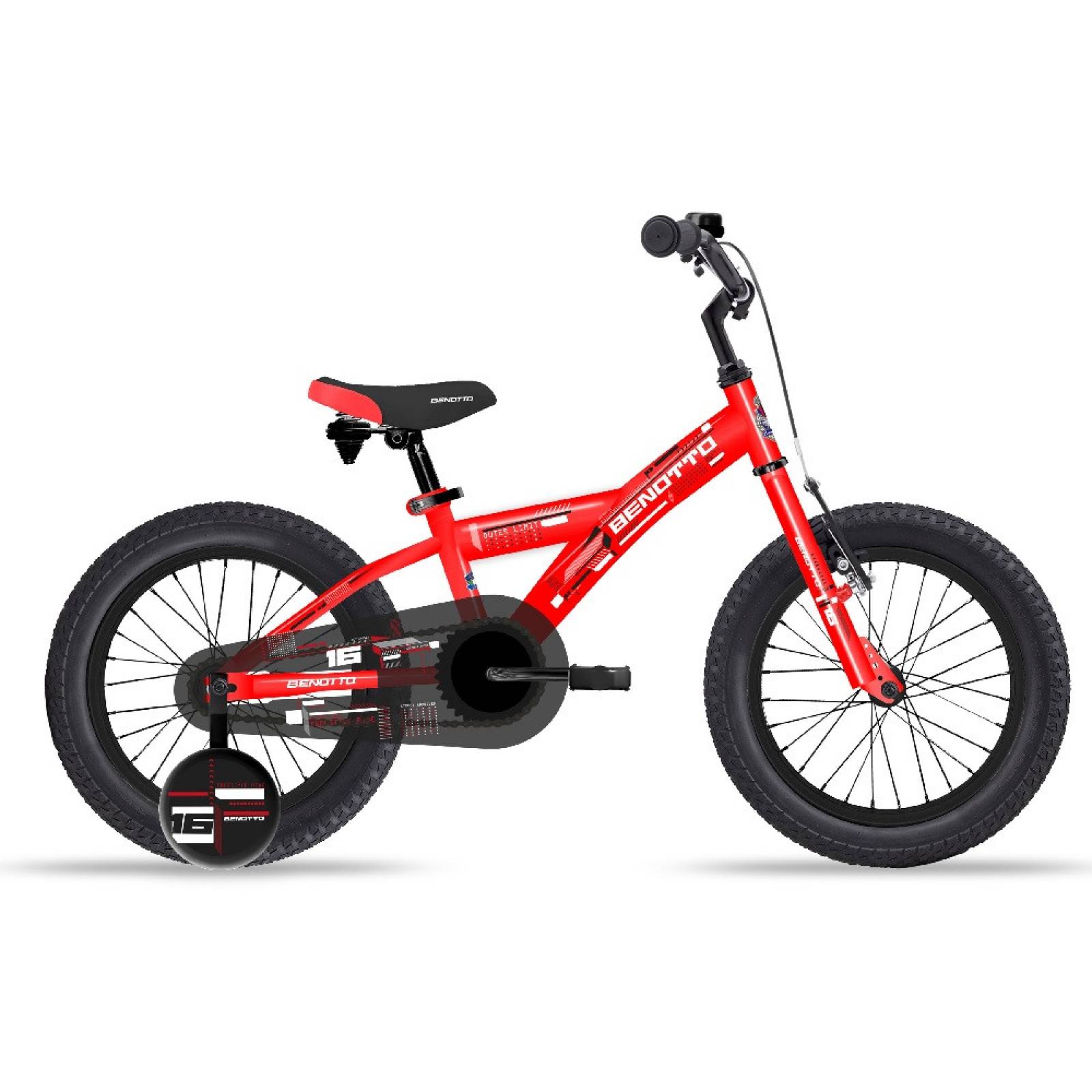 Bicicleta Cross Build My Bike R16 1V Rojo Benotto