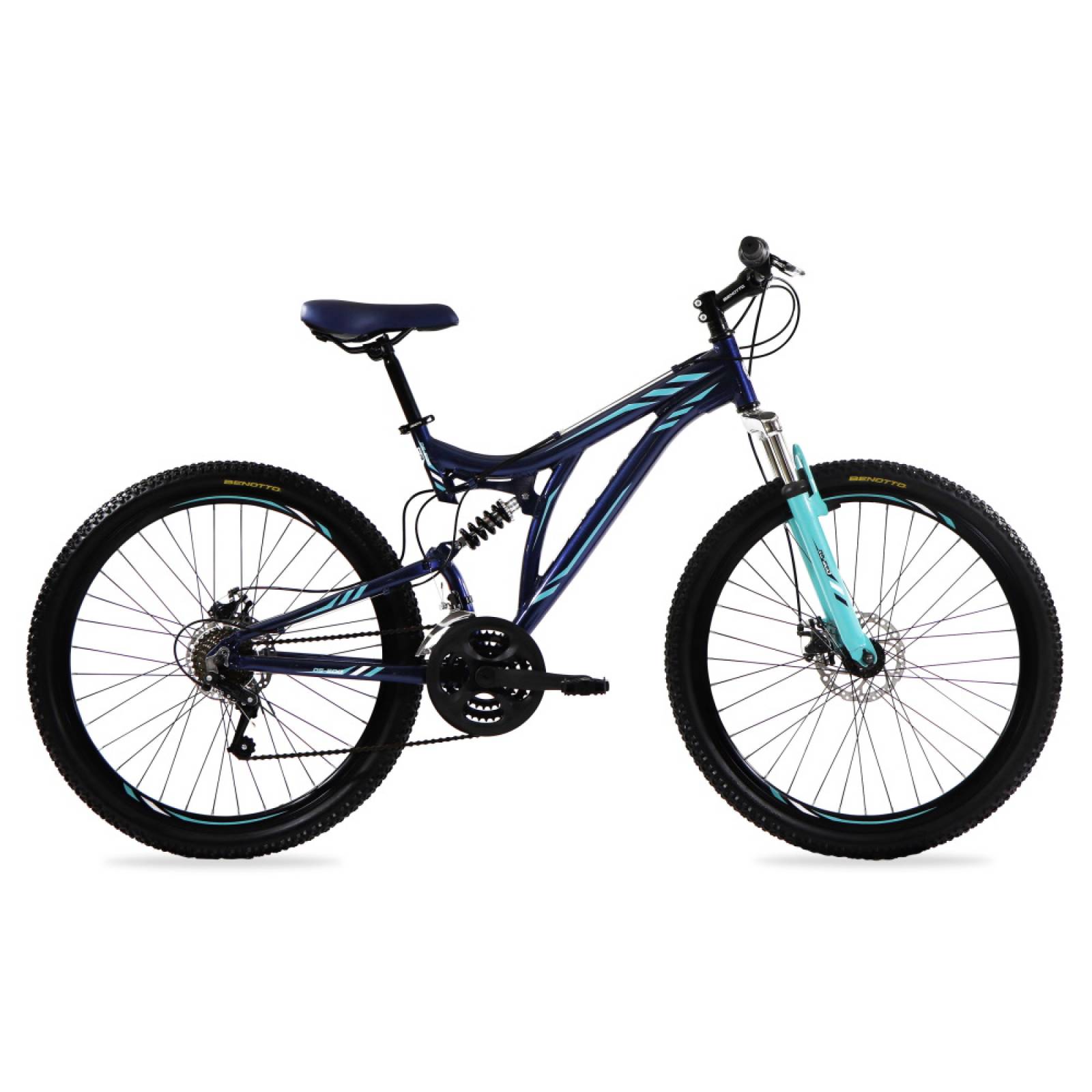 Bicicleta Montaña DS-500 R27.5 21V Azul Marino Aqua Benotto