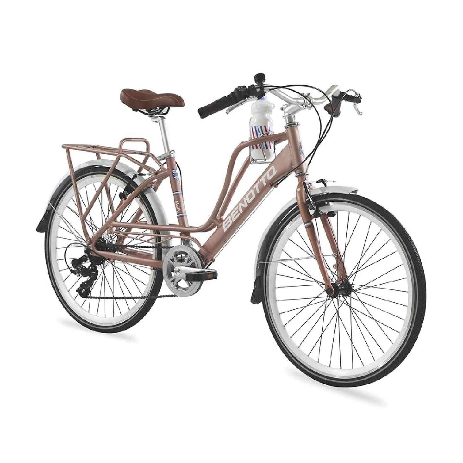 Bicicleta City Mailly R24 Rosa Palido Metalico Benotto