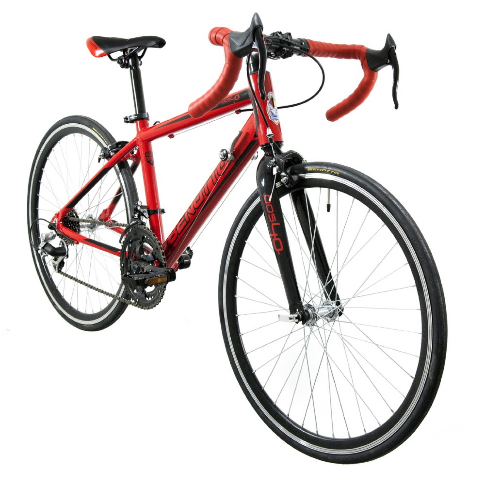 Bicicleta Ruta DOS40 R24 14V Aluminio Rojo Negro Benotto