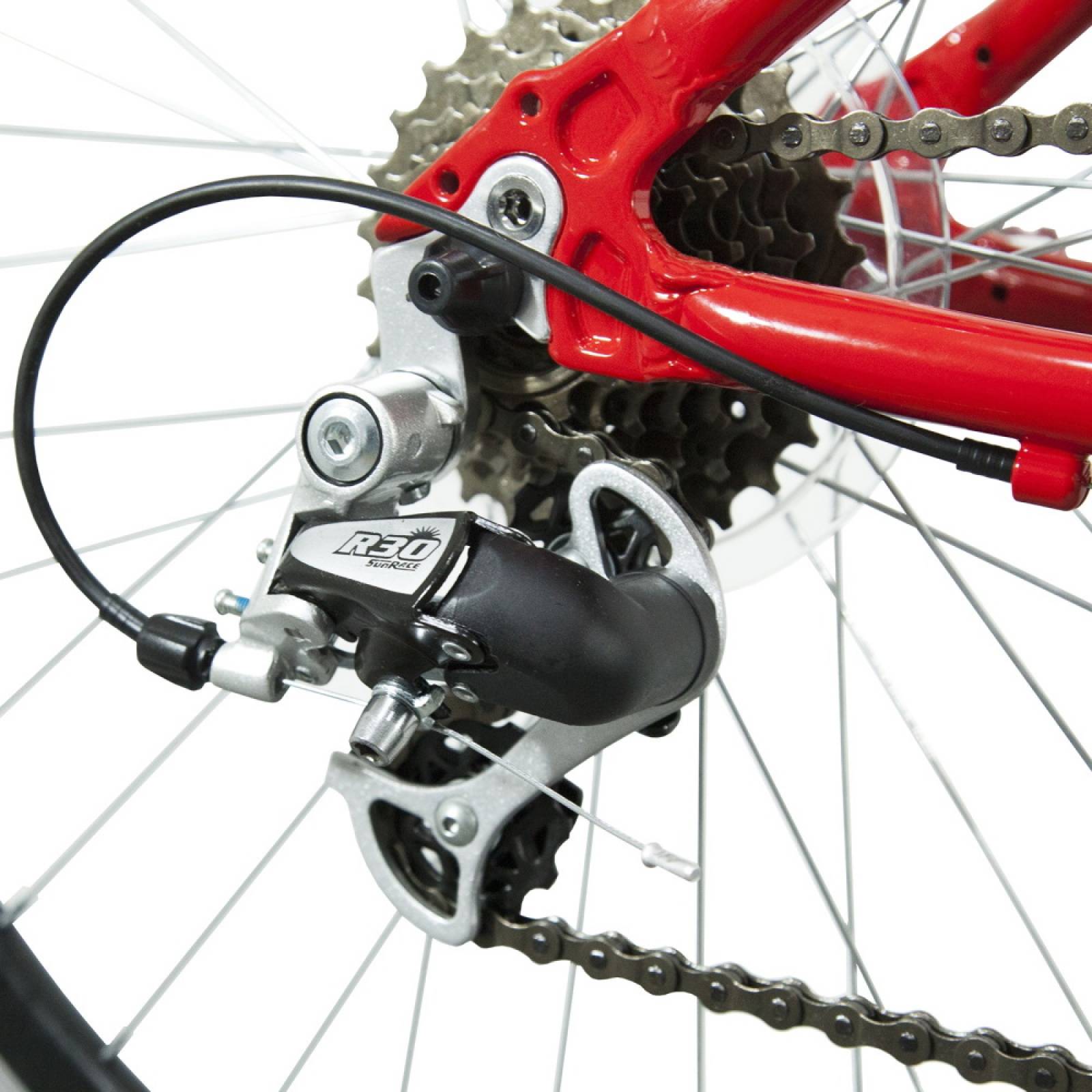 Bicicleta Ruta DOS40 R24 14V Aluminio Rojo Negro Benotto
