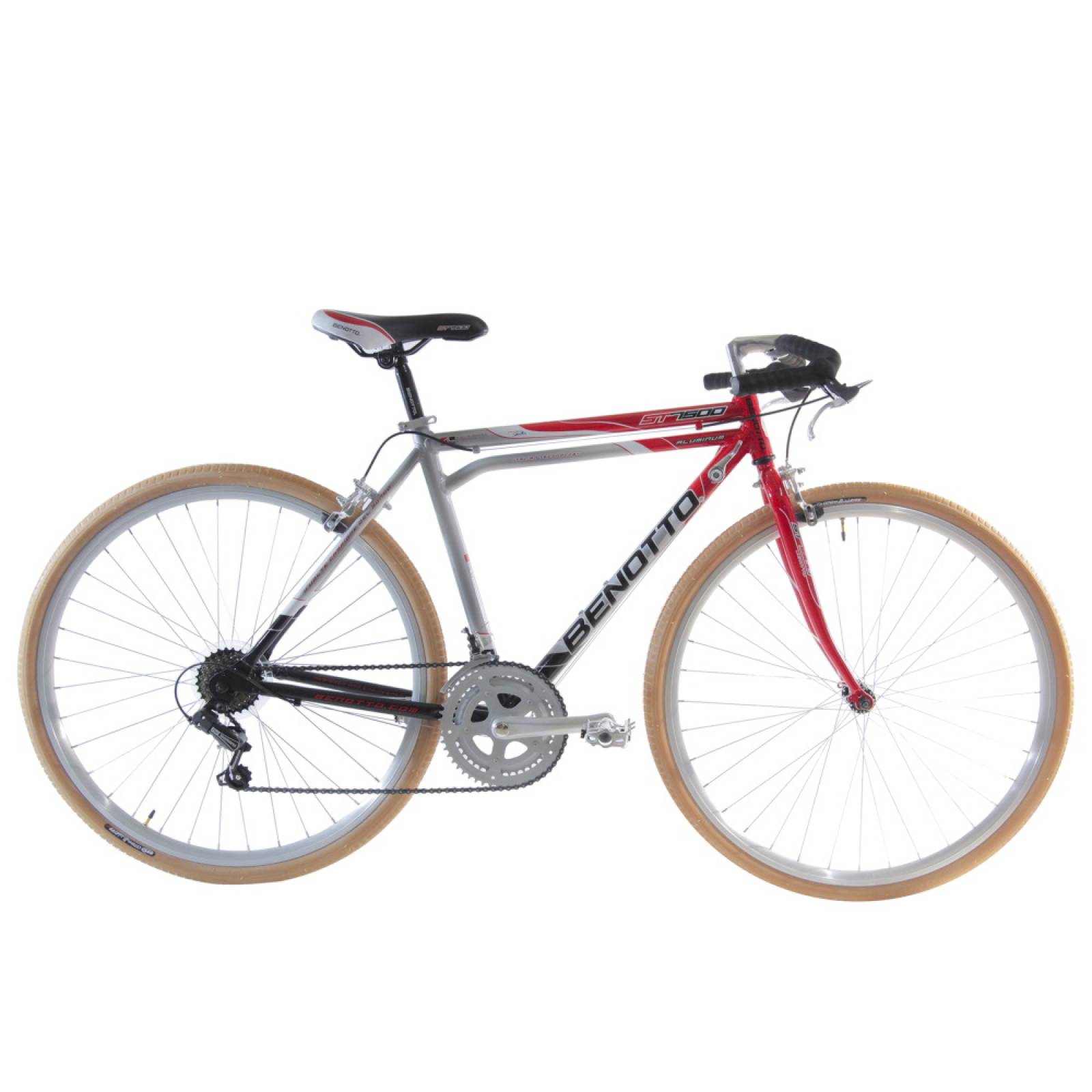 Bicicleta Turismo ST-7500 R28 12V Negro Plata Rojo Benotto