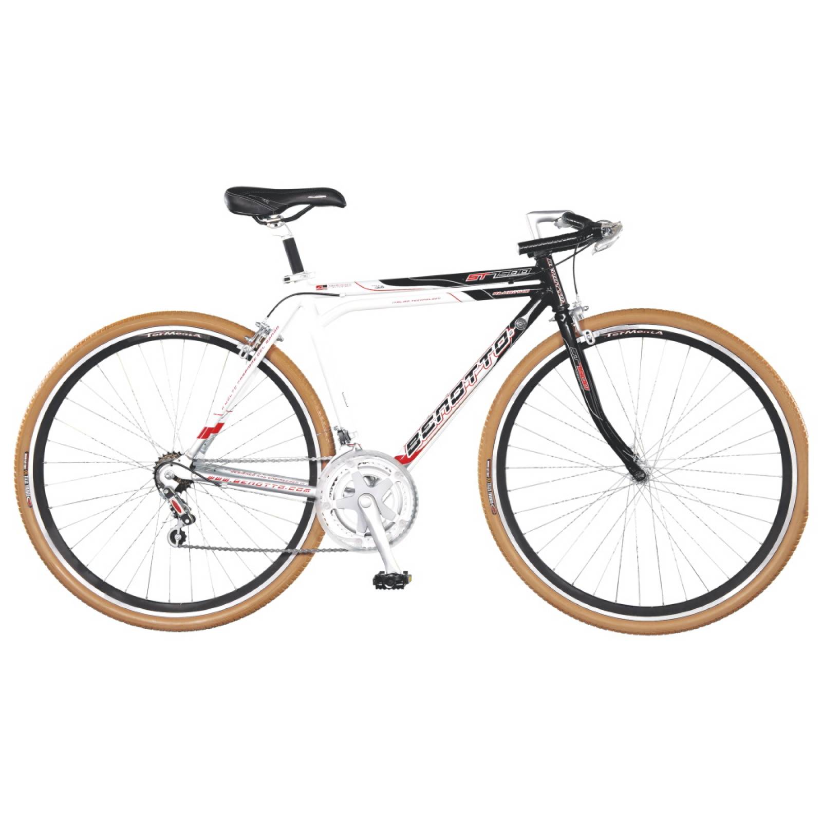 Bicicleta Turismo ST-7500 R28 12V Negro Plata Blanco Benotto