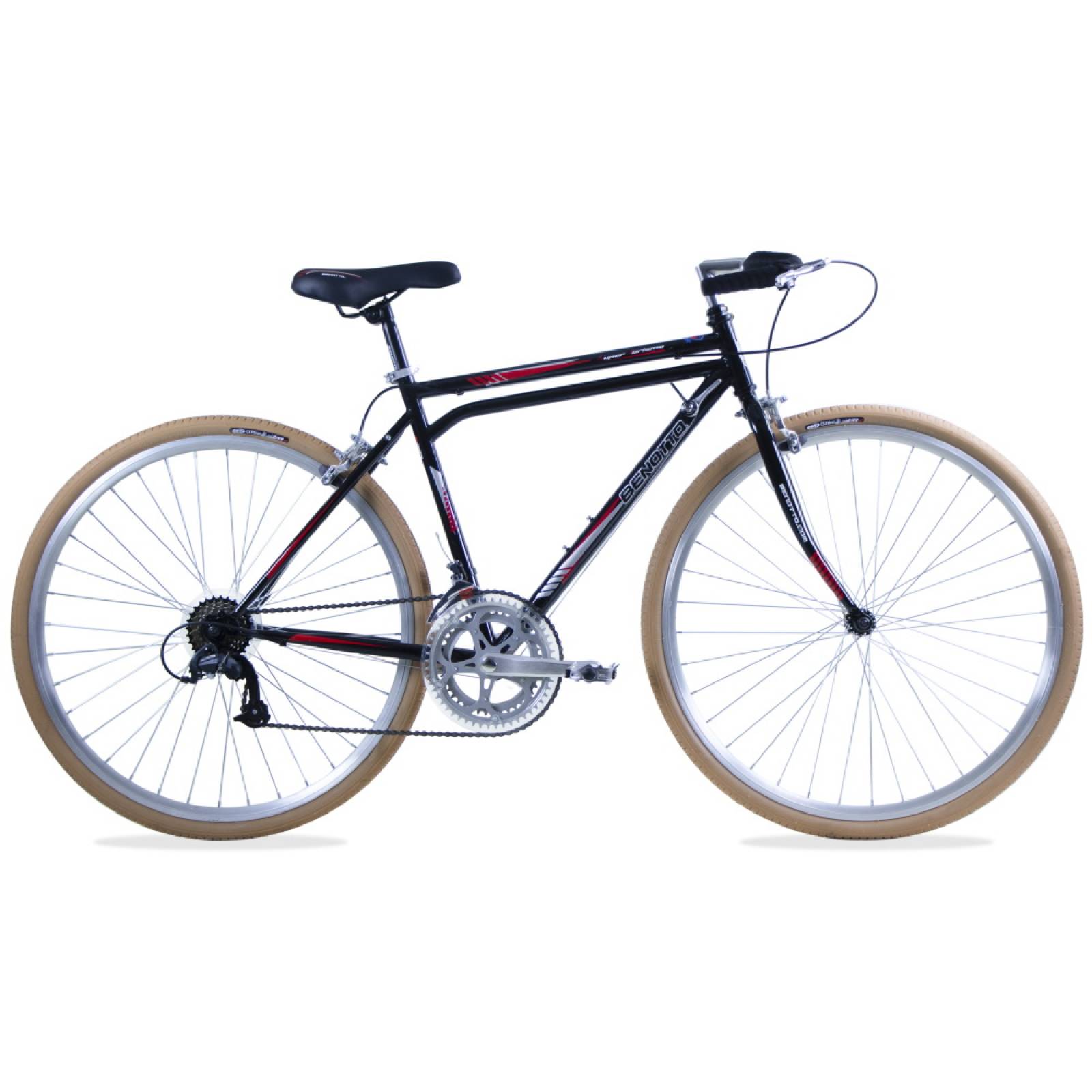 Bicicleta Super Turismo R28 12V Acero Negro Rojo Benotto