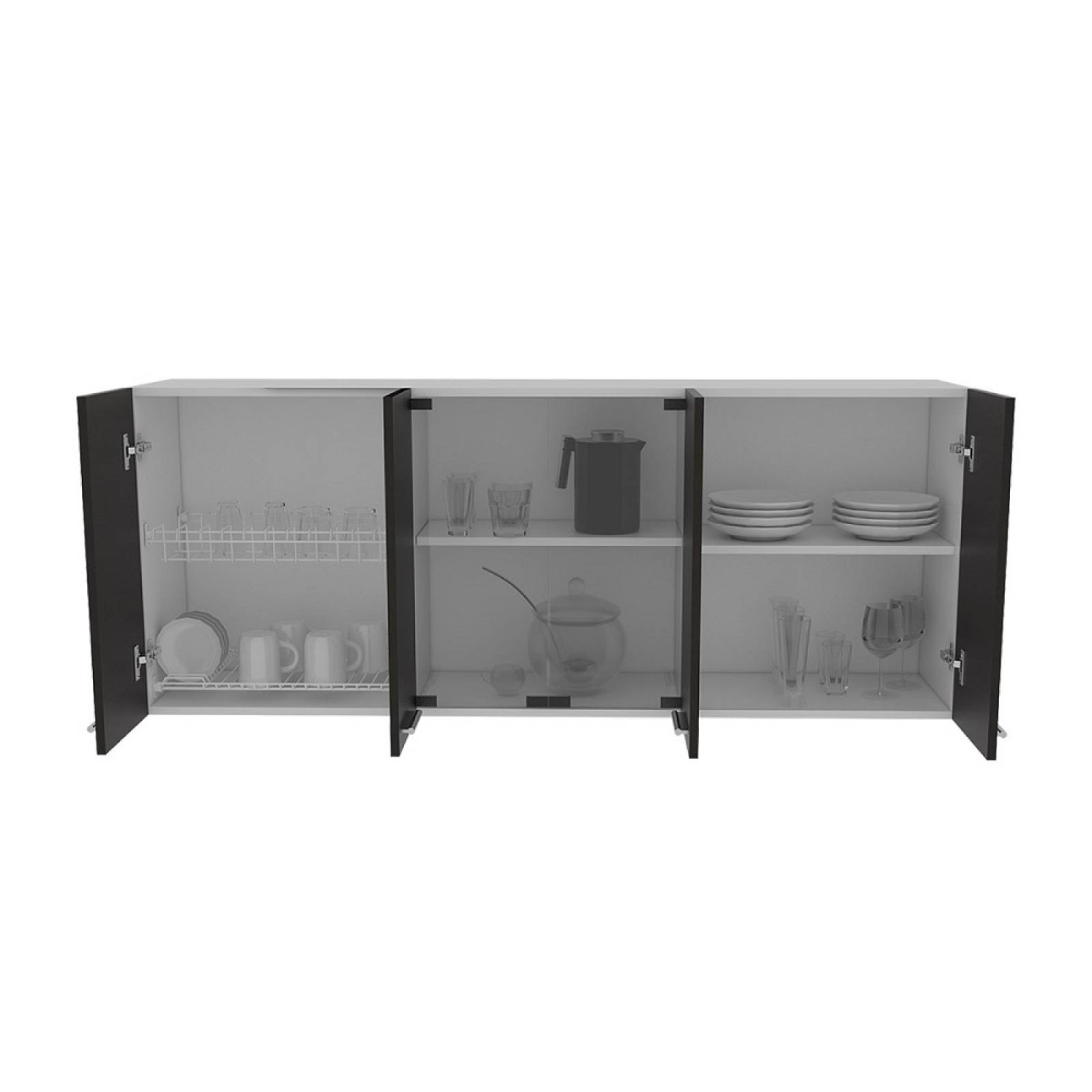 Gabinete Pared P/Cocina 150 4P Chocolate/Blanco Excelsior