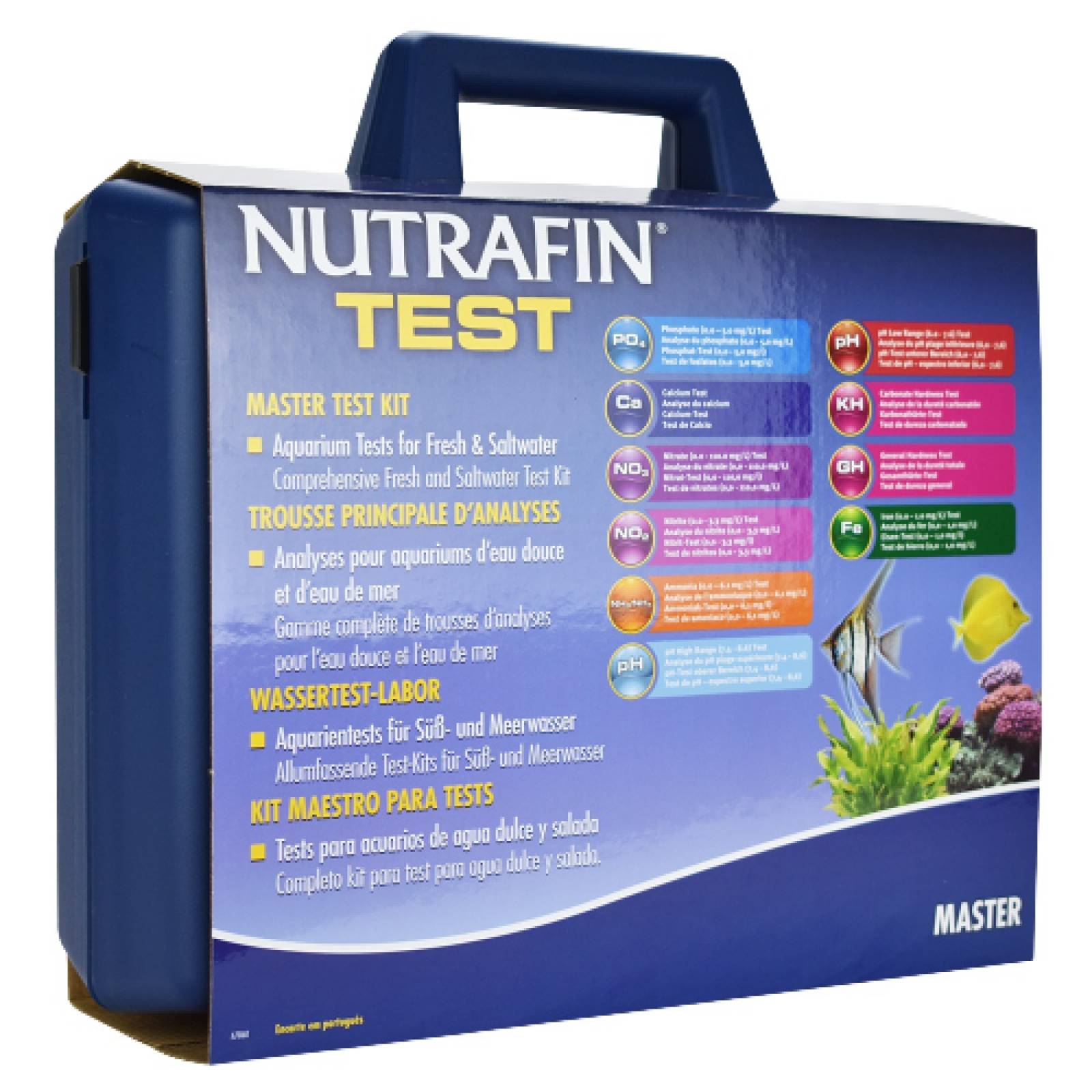 Kit Maestro Nutrafin Test P/Acuarios Marinos/Dulces Hagen