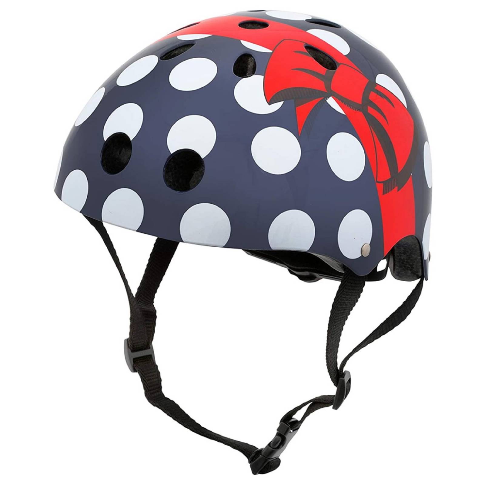 Casco Bicicleta Con Luz Infantil Polka Dot Small Hornit
